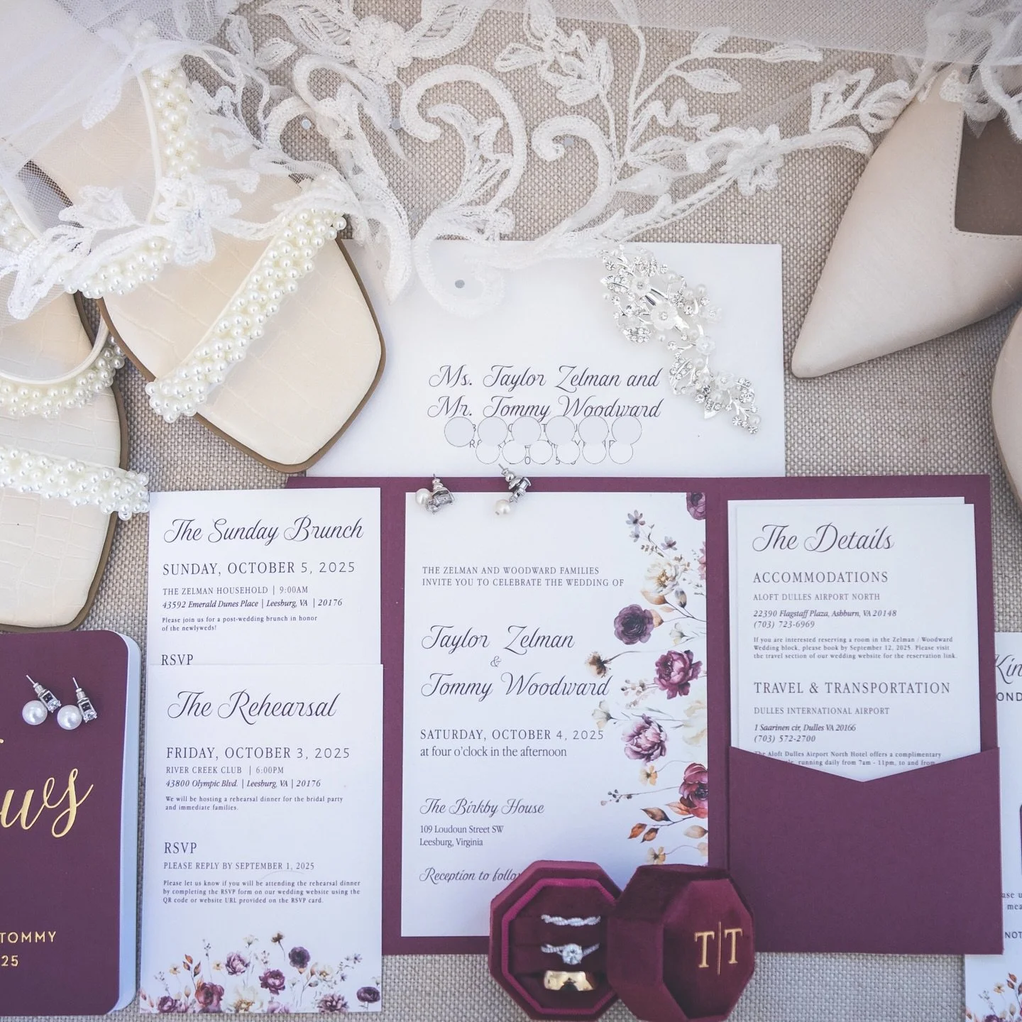 TAYLOR &amp; TOMMY✨💍🥀
&bull;
&bull;
We had the pleasure of working with two of my very good friends on so many custom pieces leading up to their special day💍 {shout out to their incredible photographer @stephaniemichellephoto for these incredible 