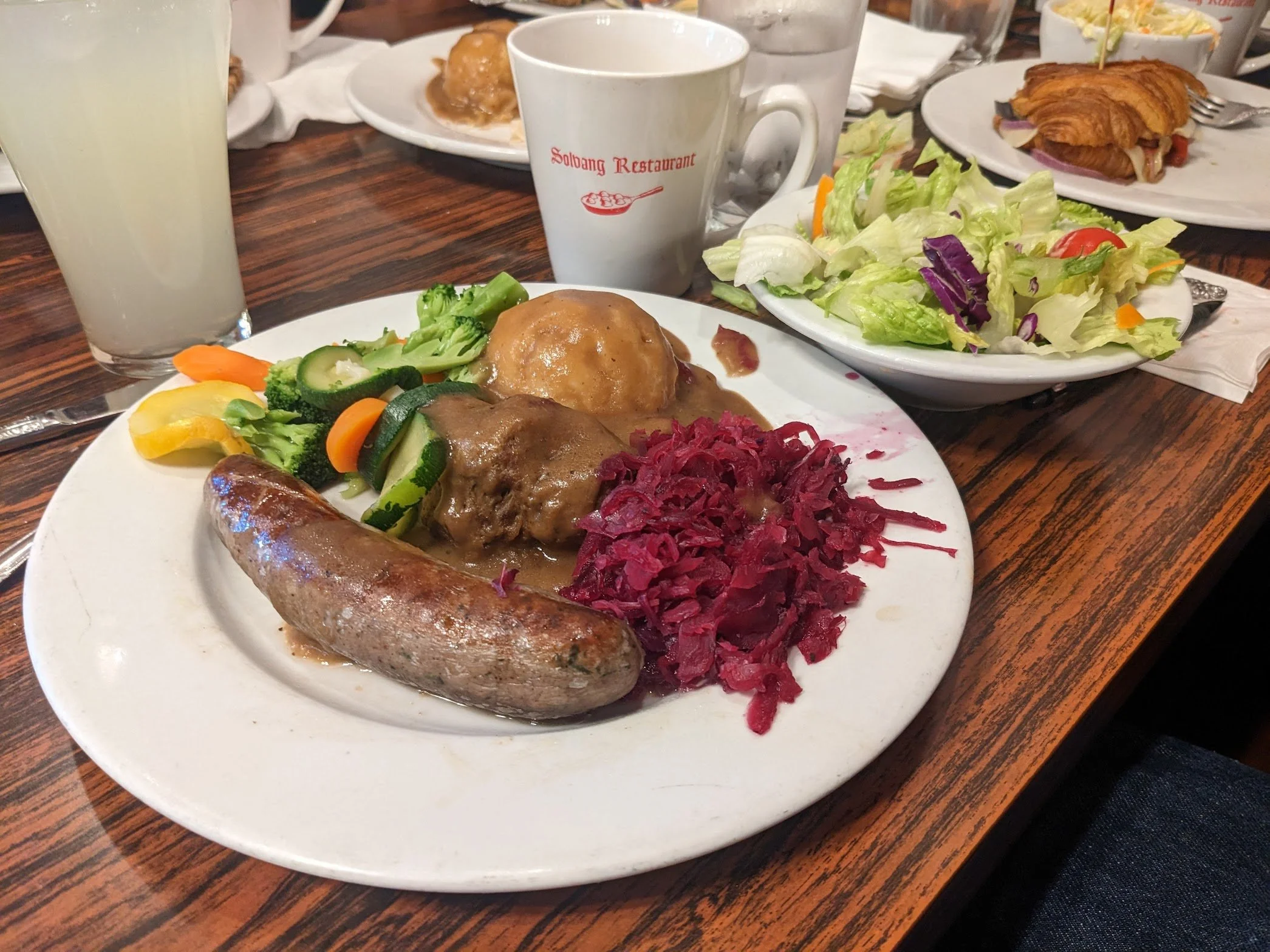 Solvang Restaurant Aebleskiver and Sausage Plate — Albert Alexander