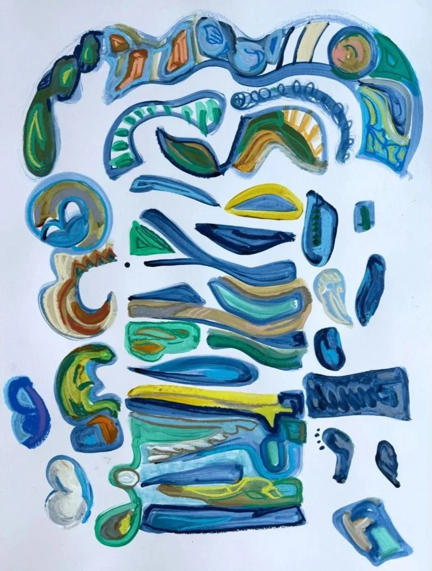  Space Between . Oil on paper. 18 × 24 in. 