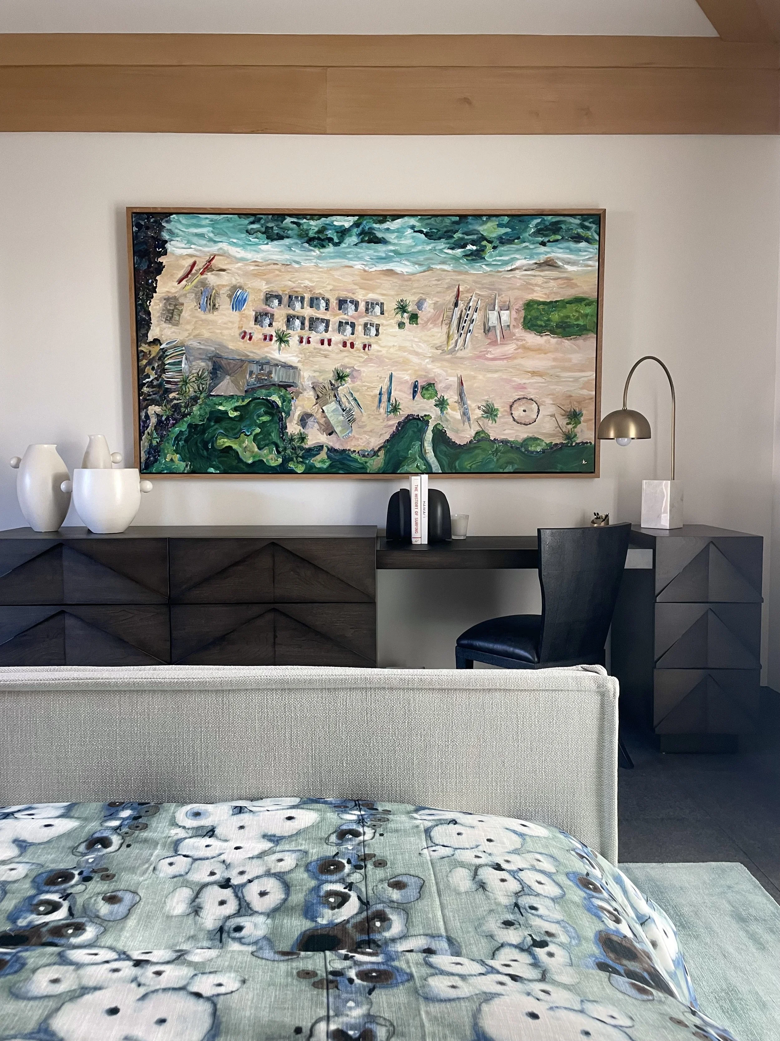  Kuki'o Playground . Acrylic on canvas. 80 x 40 in. Private Residence, Kuki'o Golf & Beach Club, Hawaii.