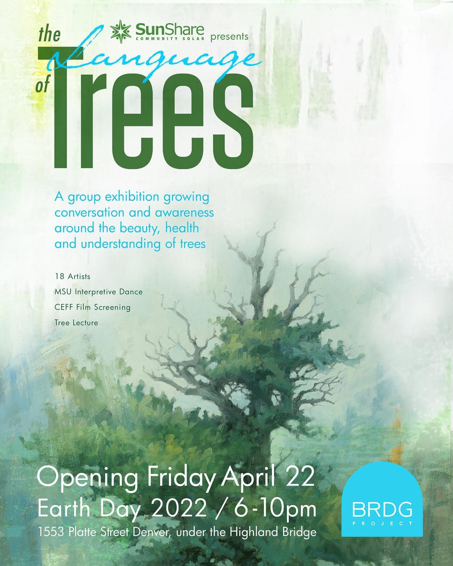 Friends of art, Friday is Earth Day and The Language of Trees opening night @brdgproject  Denver, CO Join us!
 
#art #investinourplanet #painting 
#fineart #denvercolorado #earthday