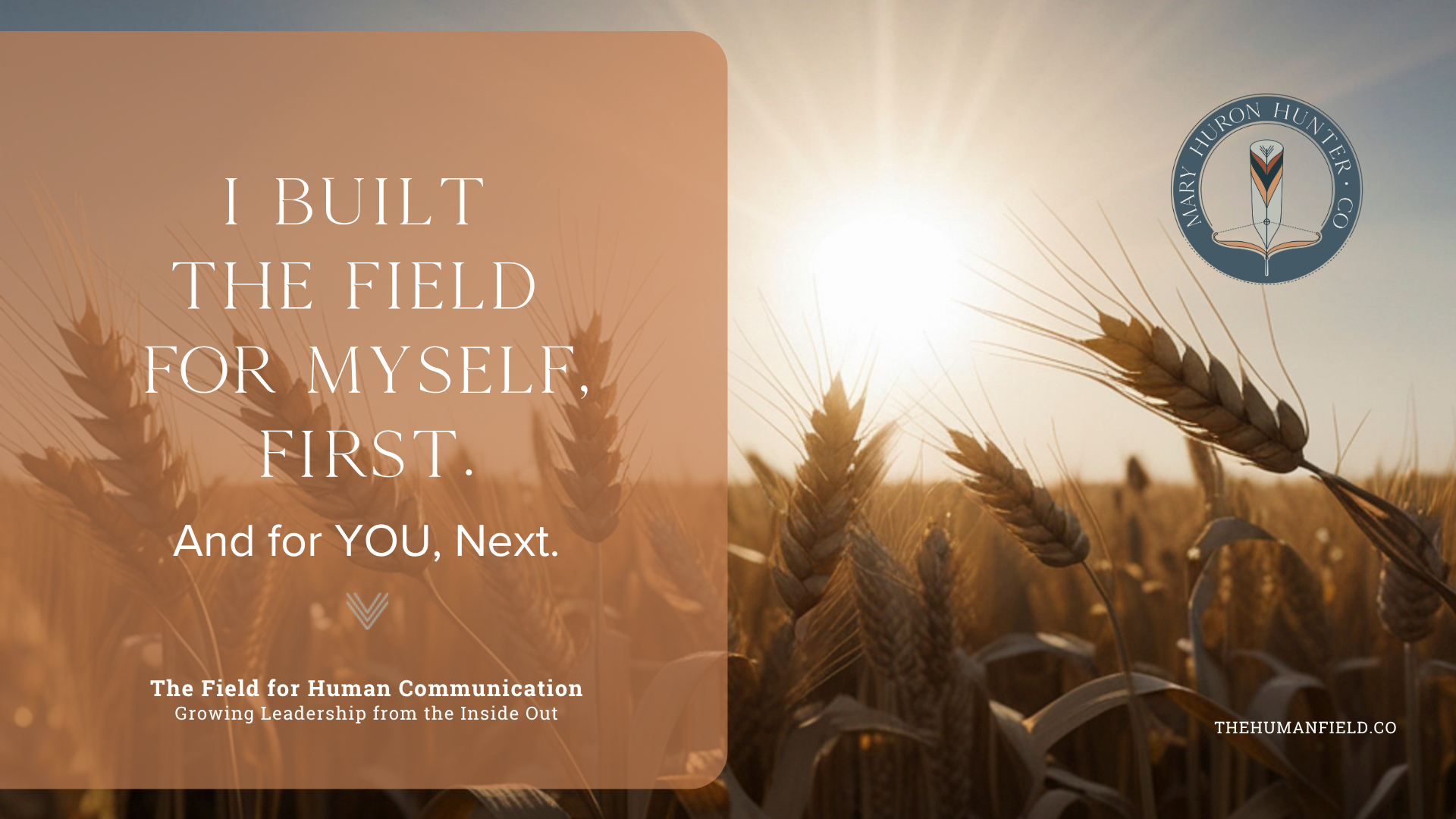 I built the field for myself first header