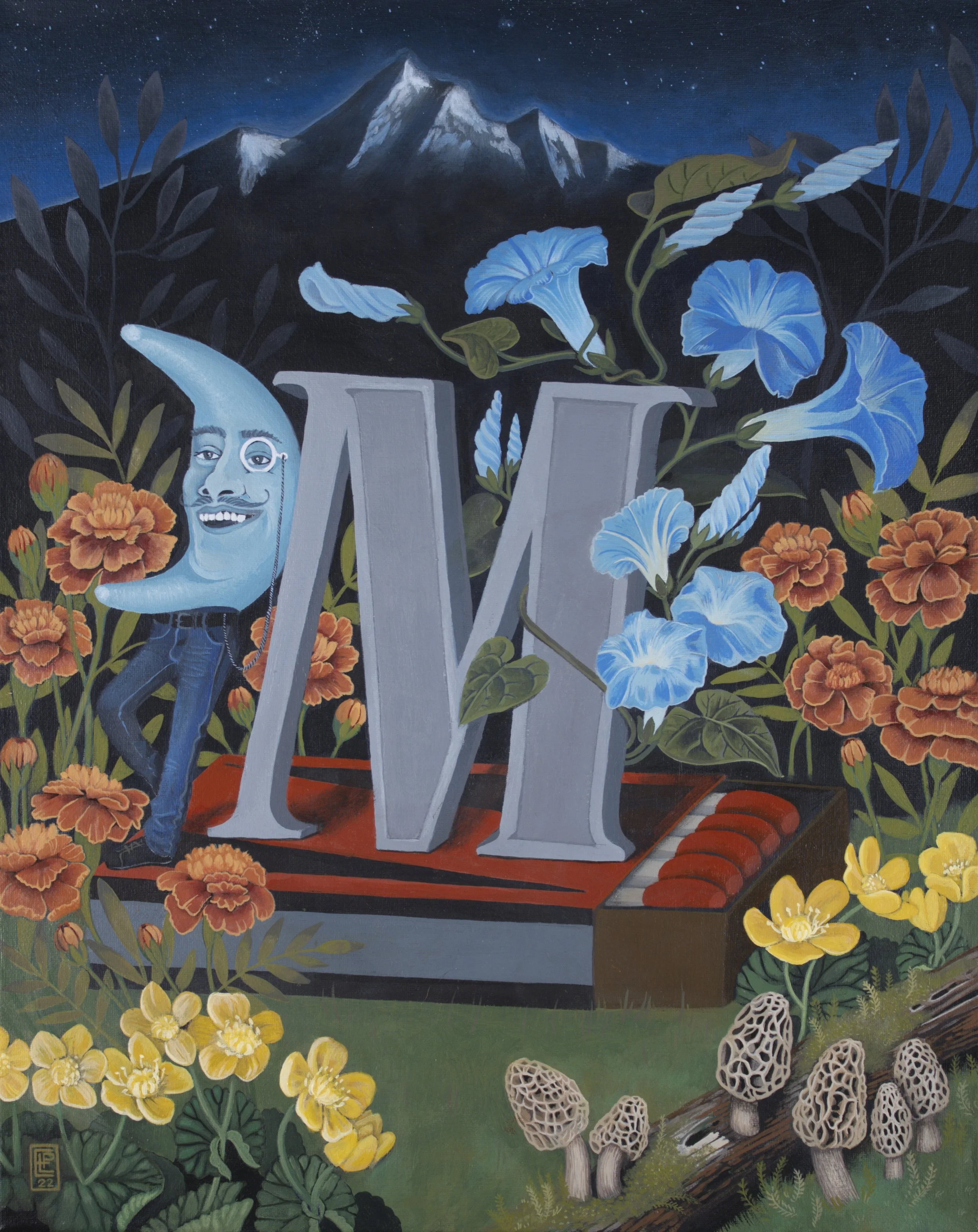 Peebus 'M is for Morning Glory' — Erica Peebus Art