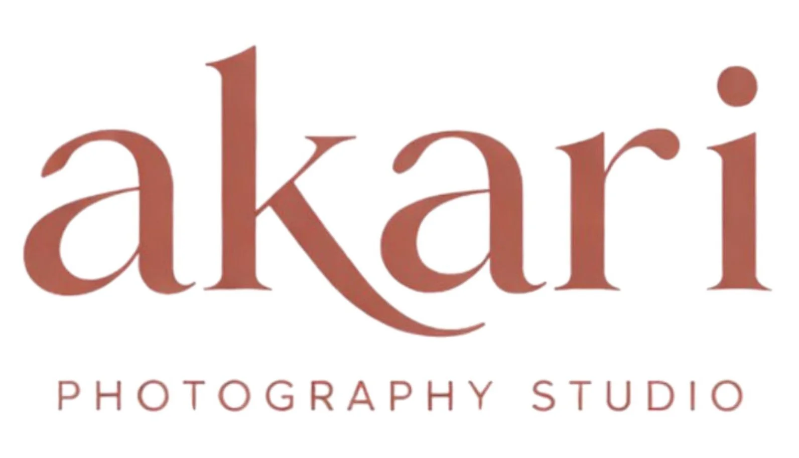 Logo with the text 'Alkári Photography Studio' in elegant brown font.