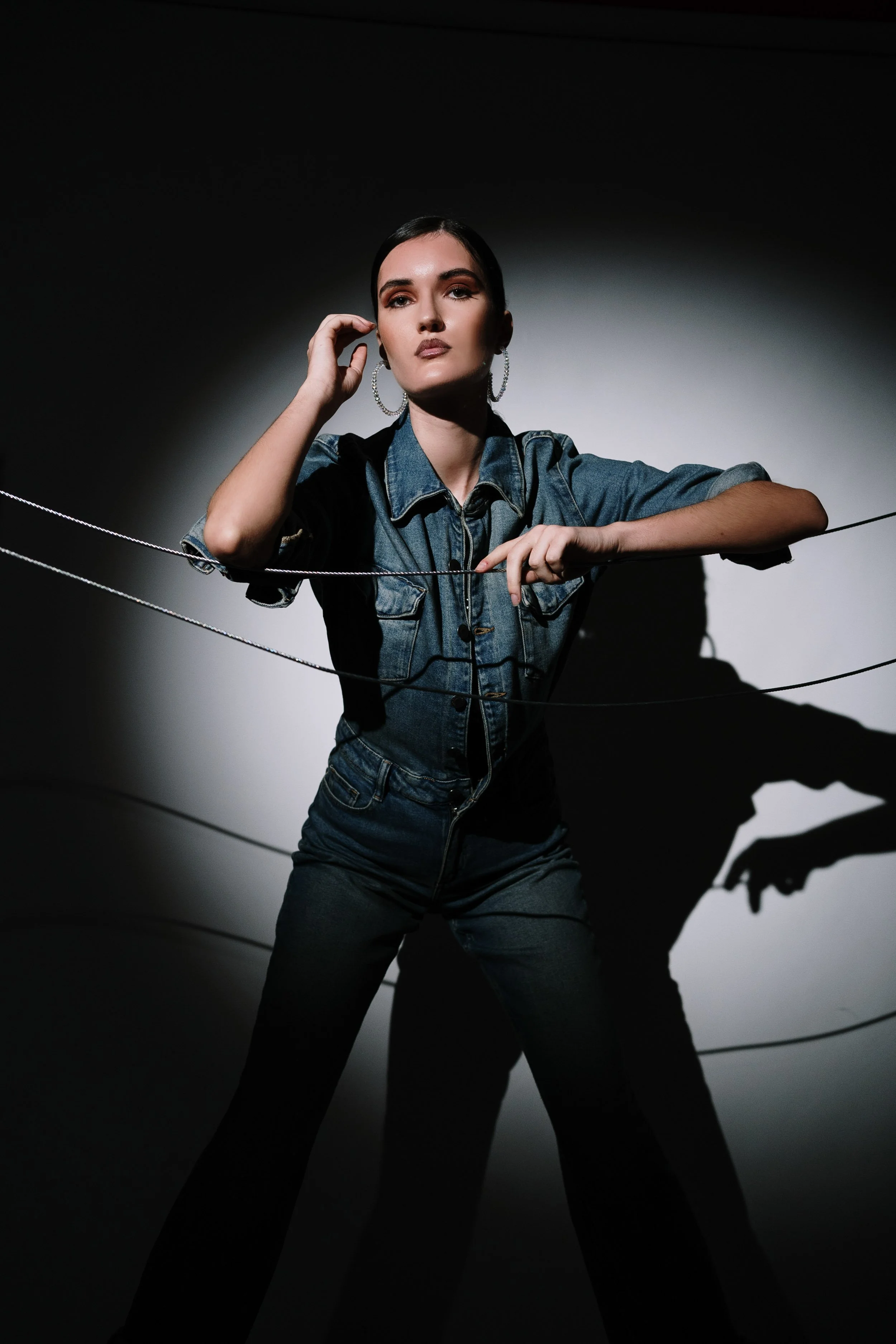 Dark background studio editorial