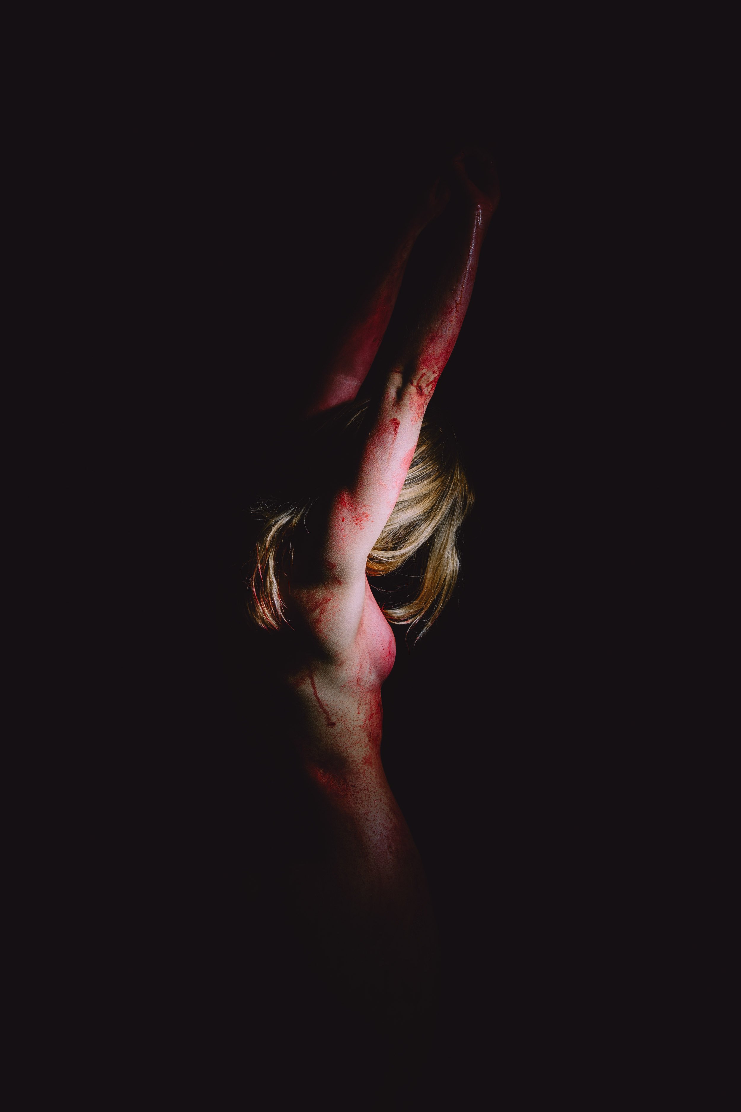 Dark photoshoot in studio