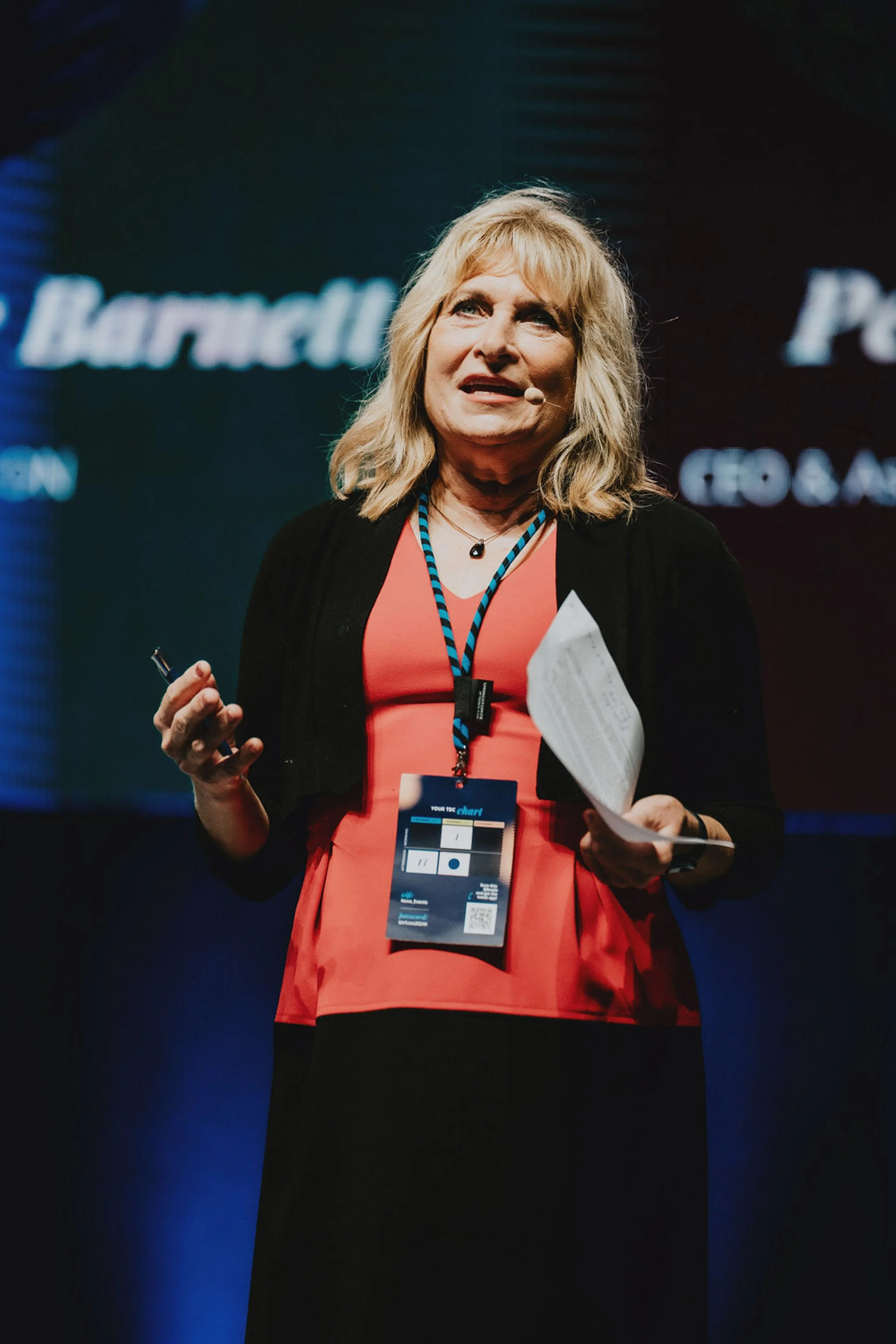 Speaker at a corporate event