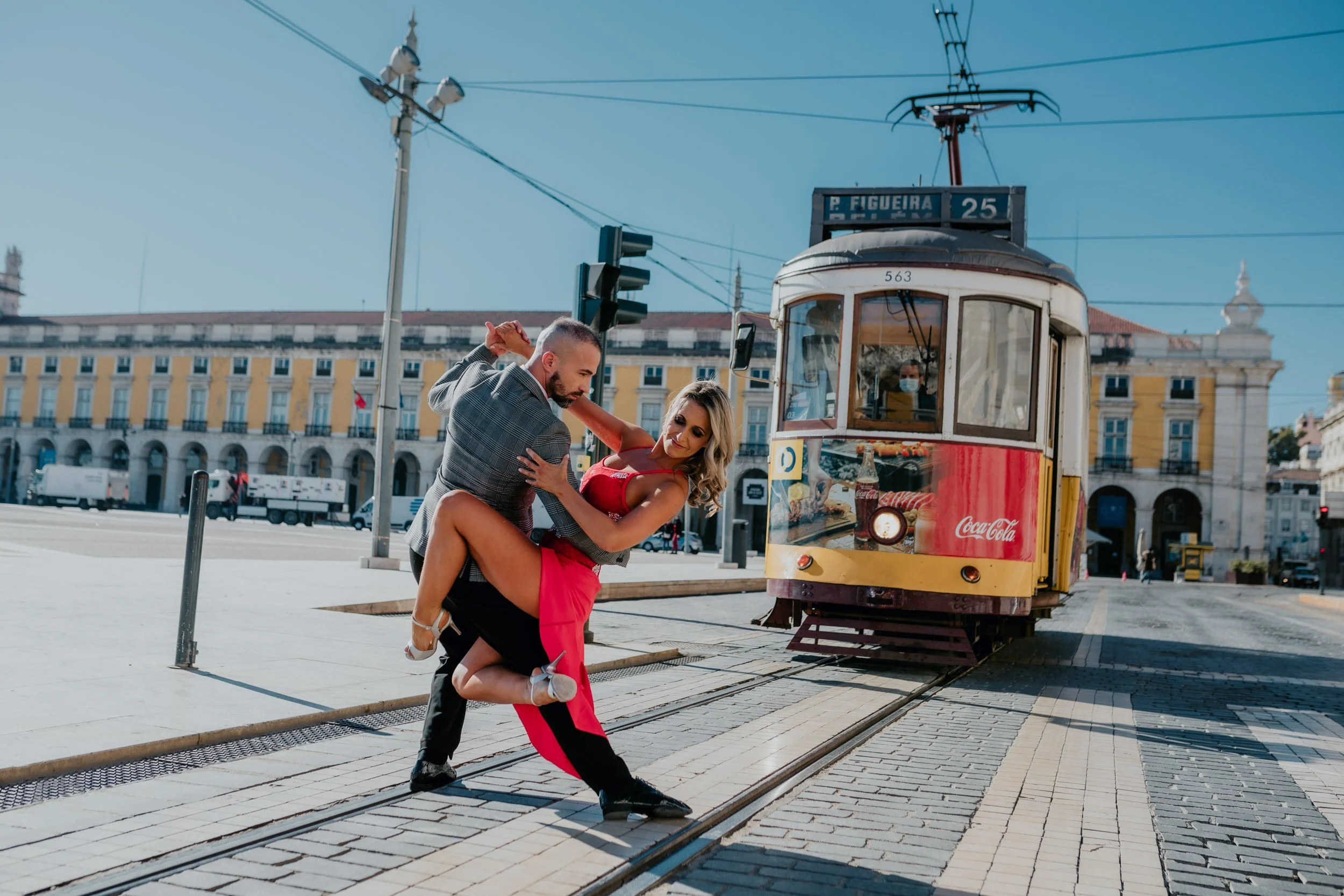 Models wearing shoe brand in Lisbon