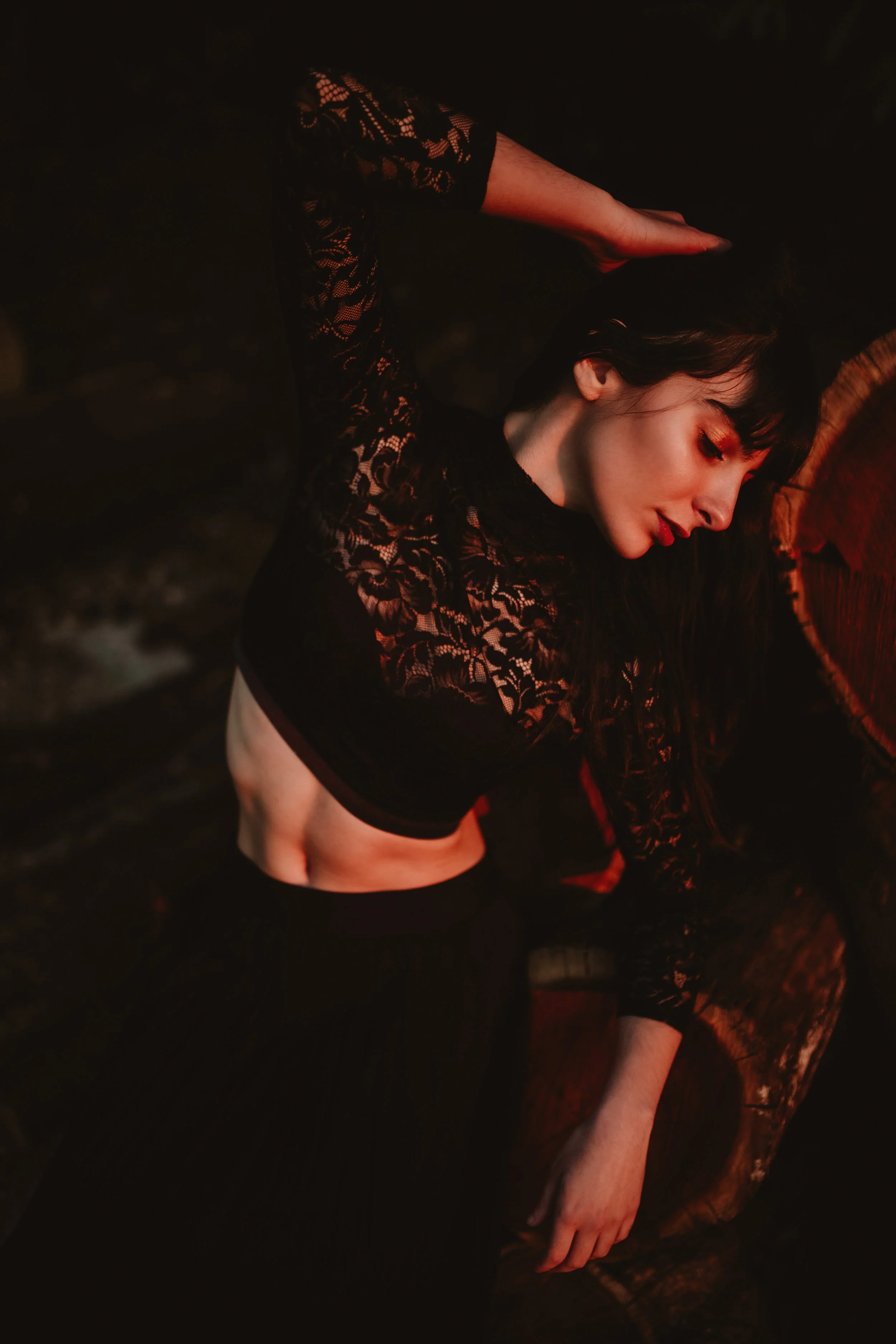 Fiery portrait at sunset