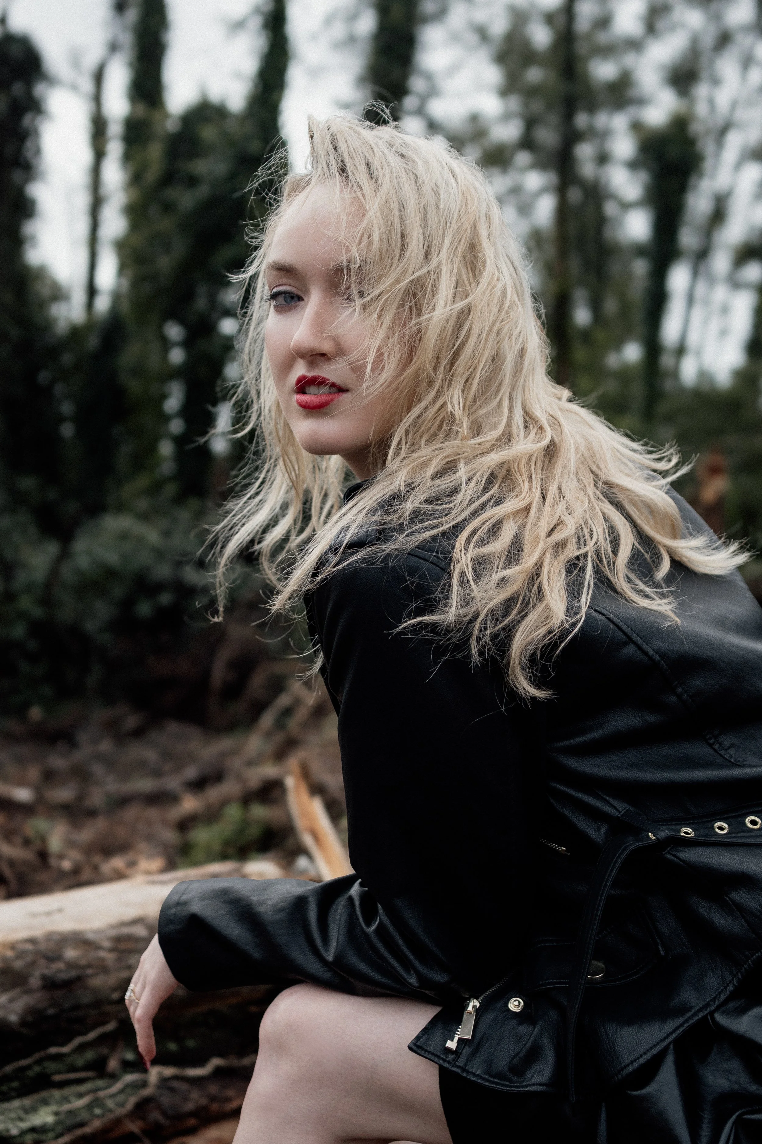 Editorial portrait with soft light and emotional expression