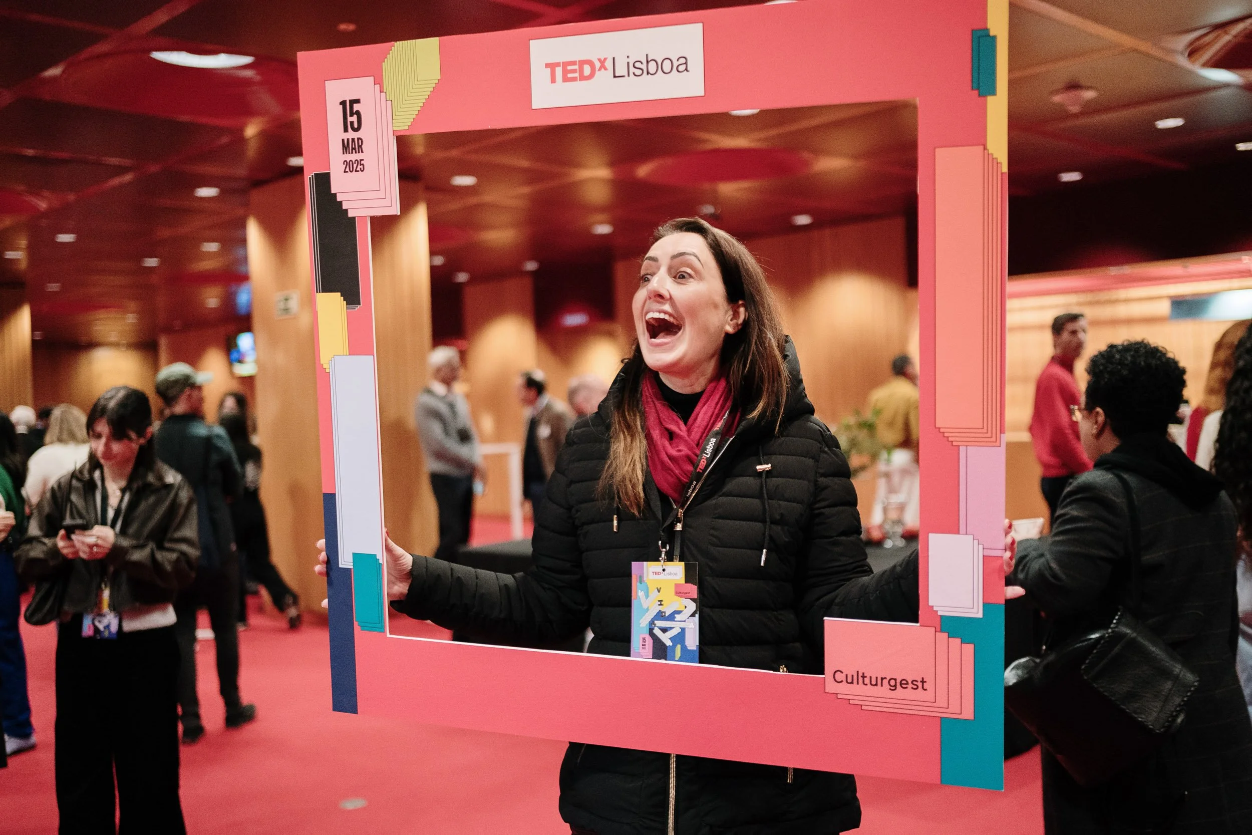 Person happy at event