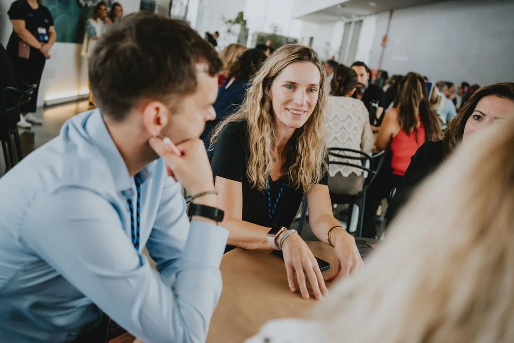People having fun at a table