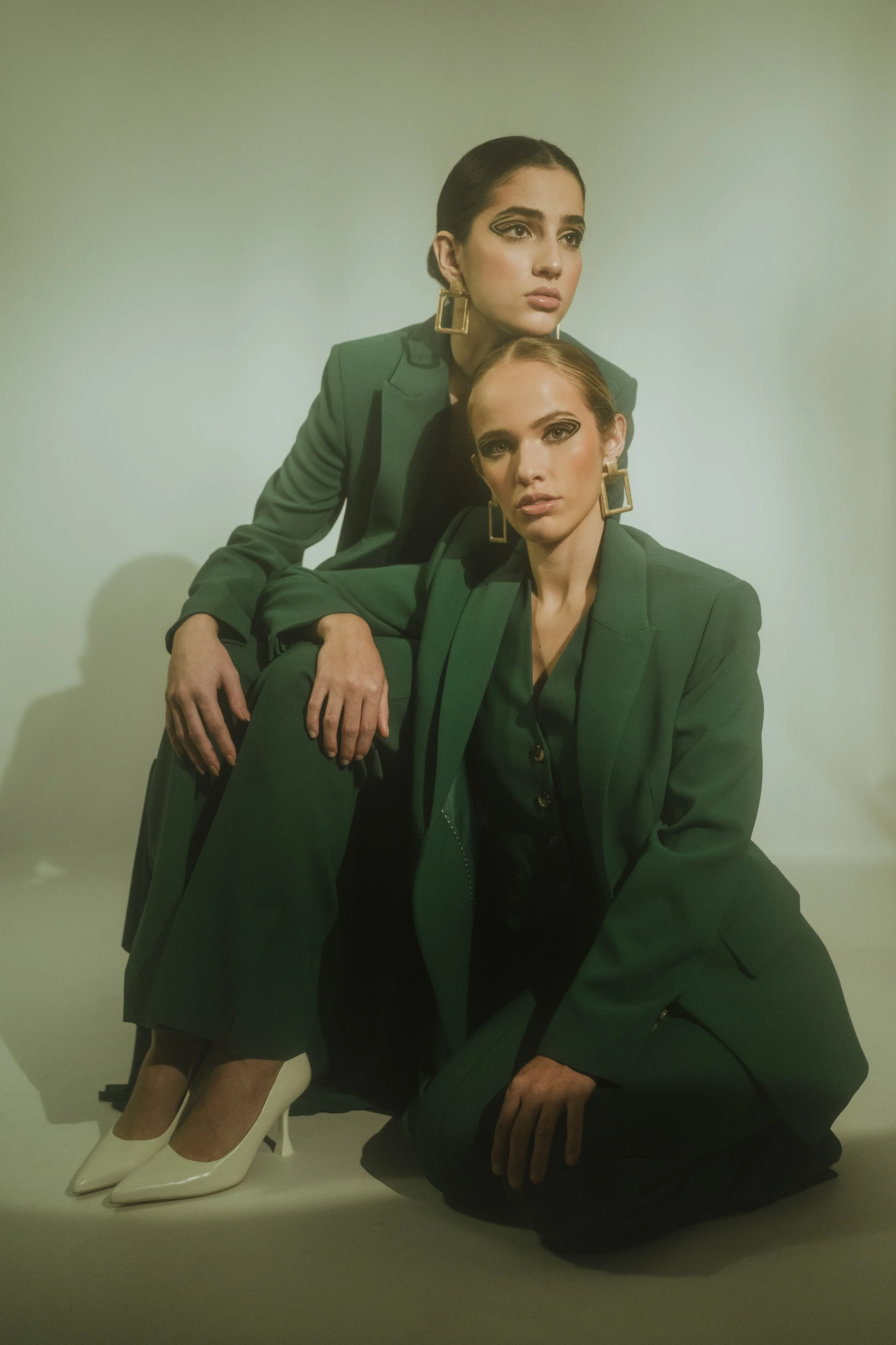 Twins styling in studio