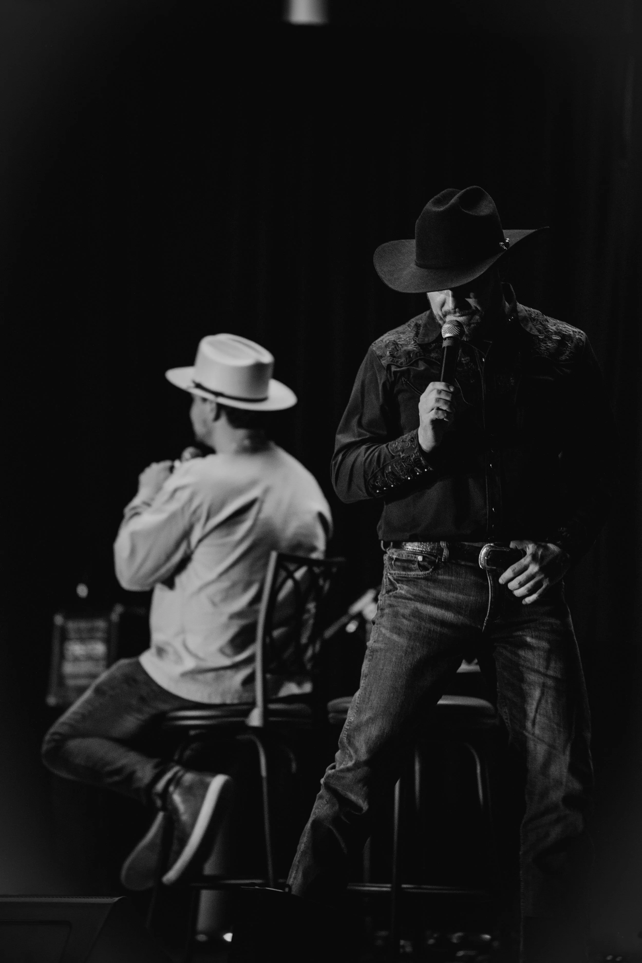 Actors dancing in the panel