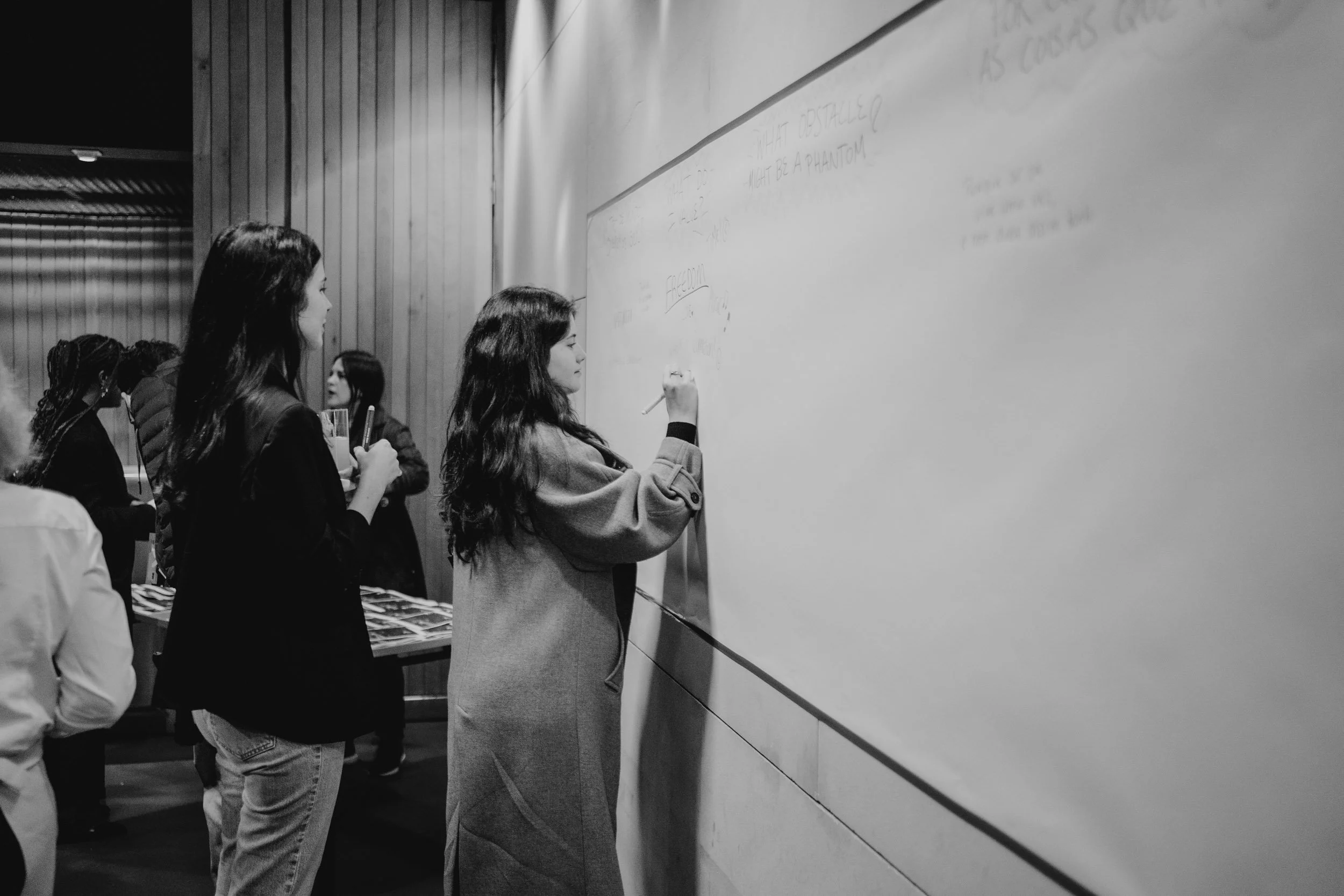 People interacting in an event