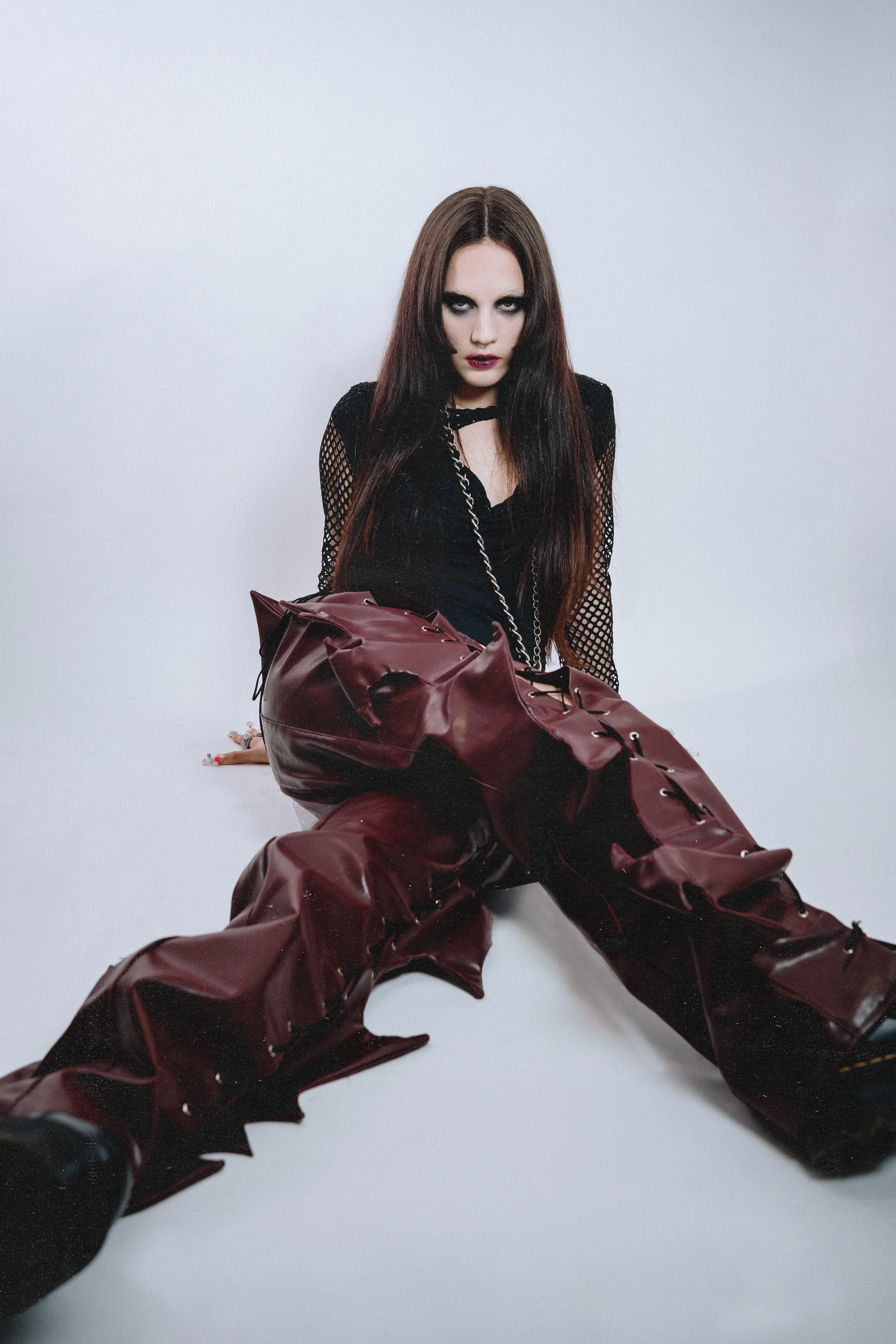 Model photographed for an alternative fashion designer