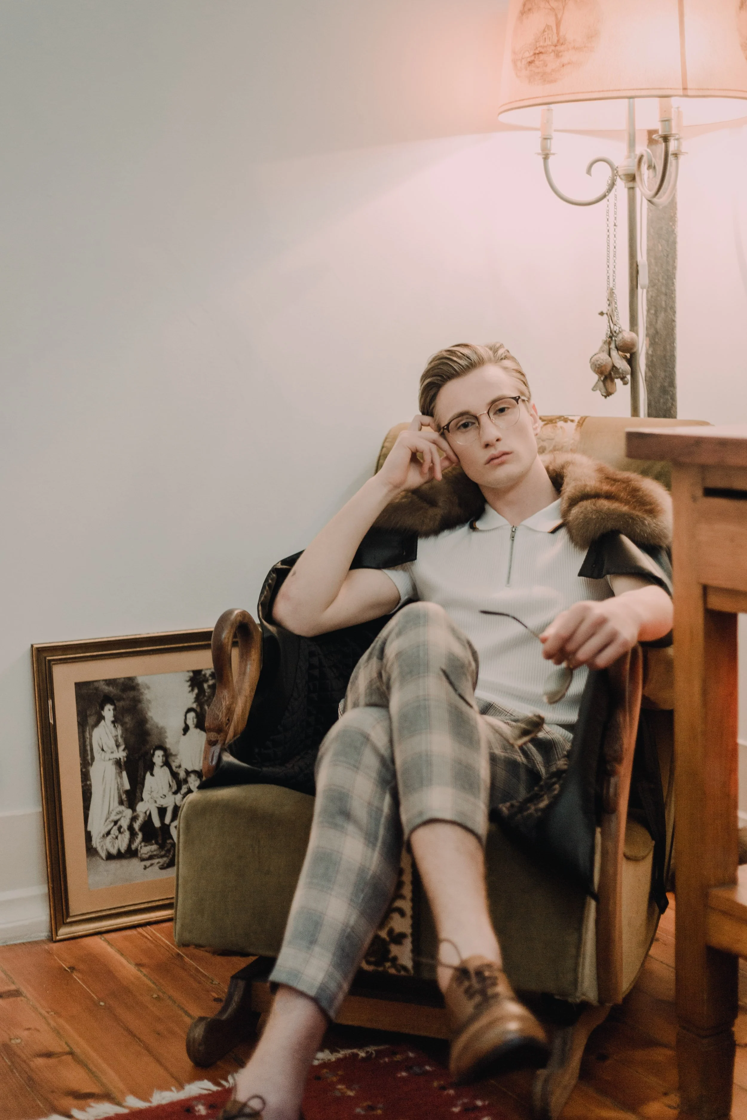 Male with vintage design