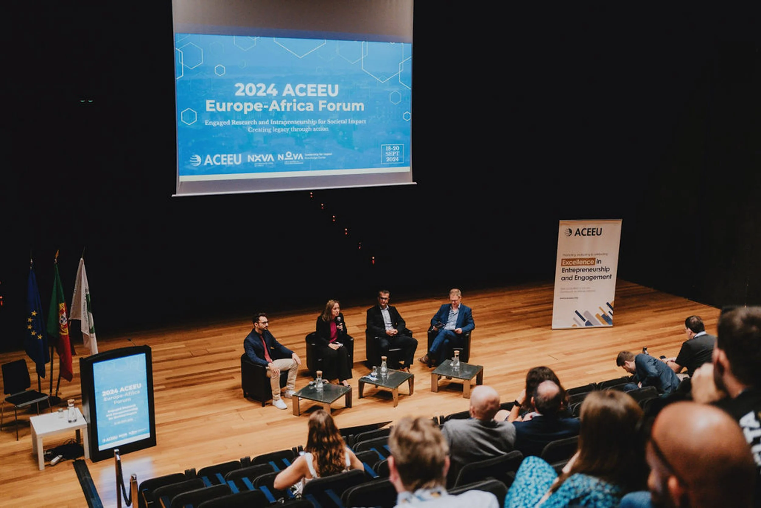 Conference's panel with speakers