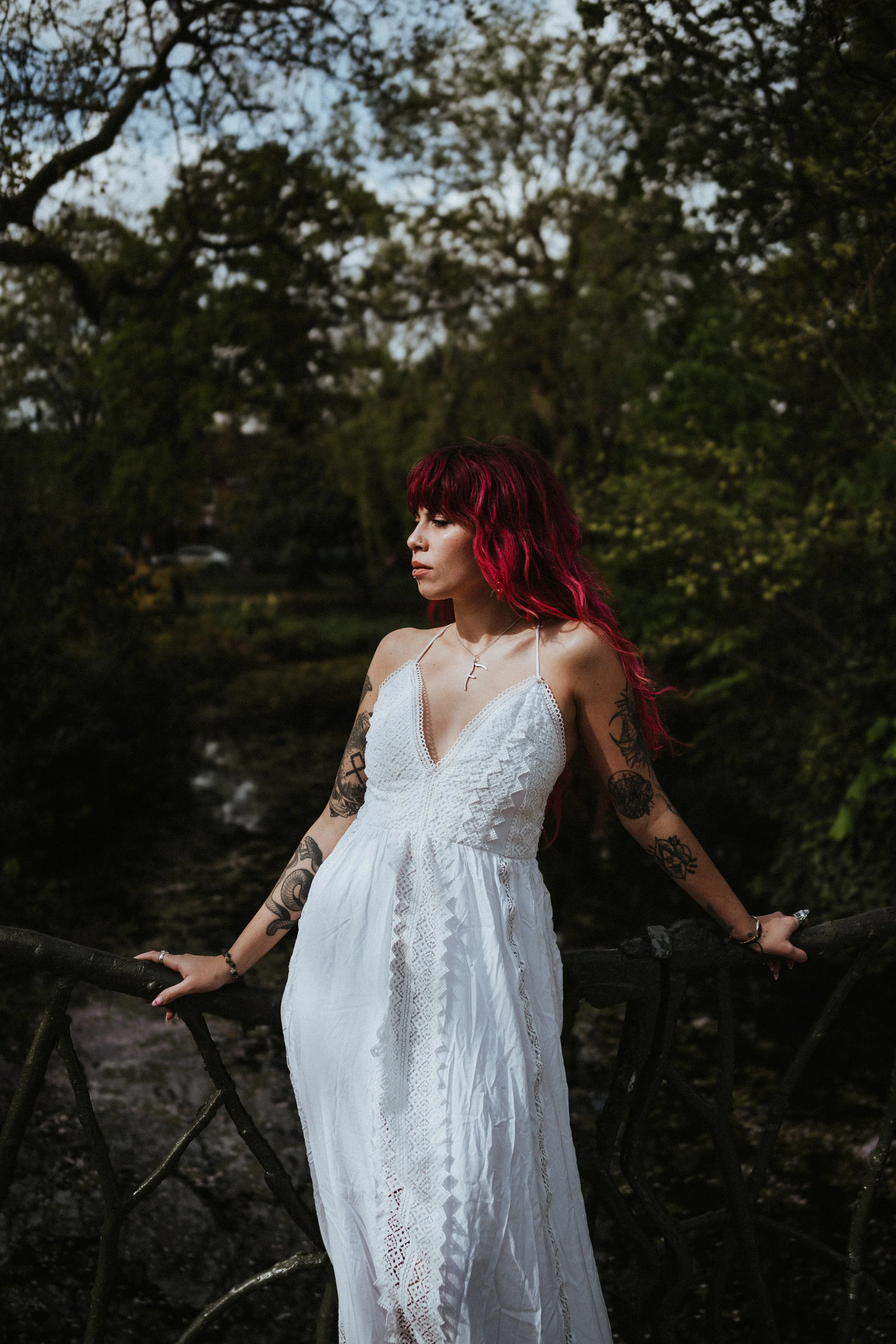 Female portrait photographed in a fairytale scenario.