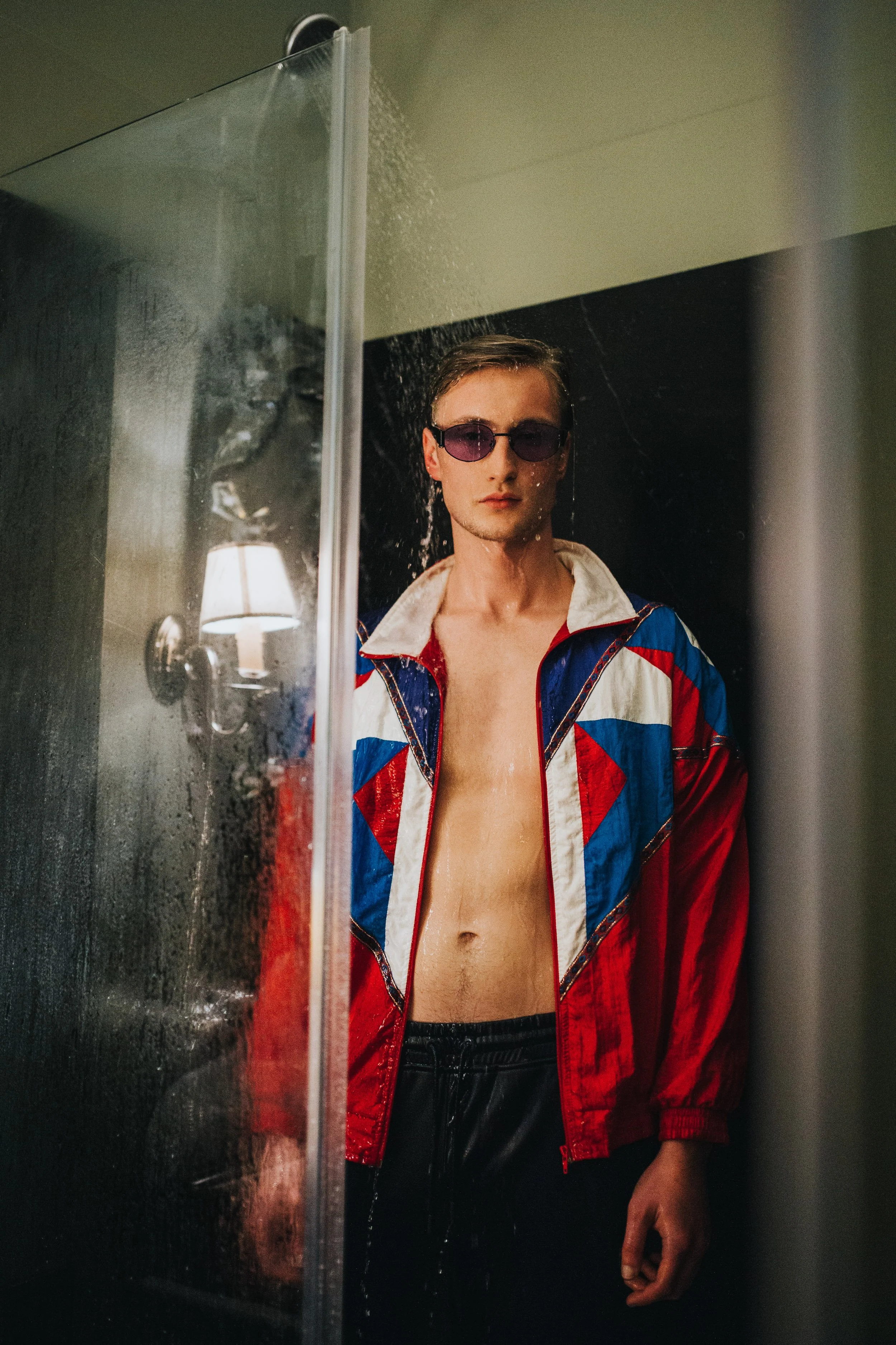 Male with fashionable sunglasses