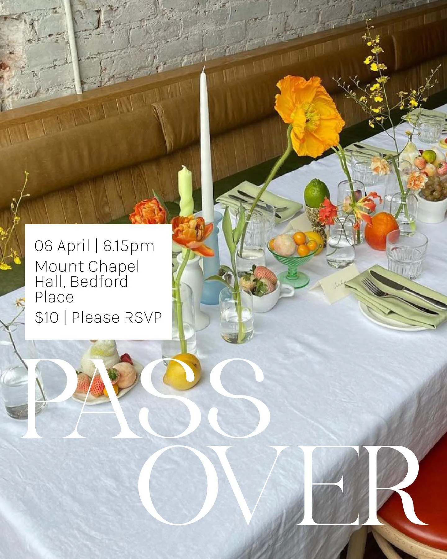 This Thursday for young adults we&rsquo;ll be joining our church whānau to have a Passover dinner. 
Simply send us a DM to sign up &amp; we&rsquo;ll see you on Thursday 💌