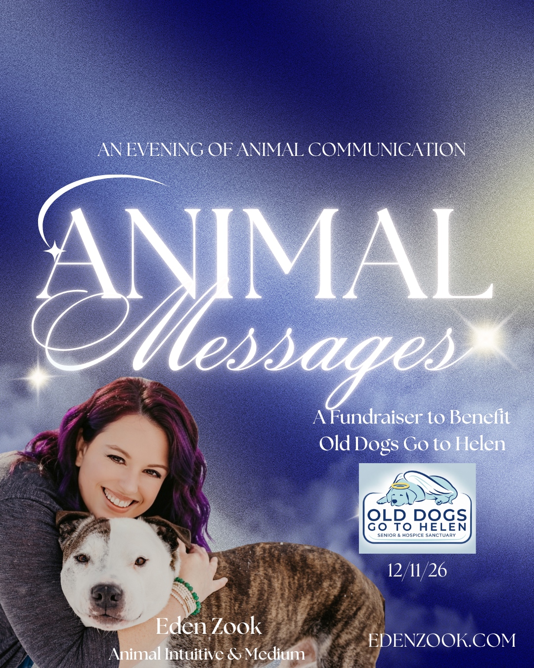 Animal Messages- Benefit for Old Dogs Go to Helen