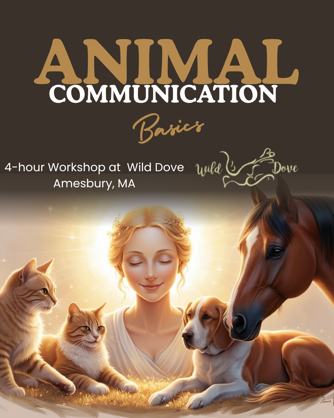 Animal Communication Basics: 4-hour Workshop at Wild Dove Amesbury, MA