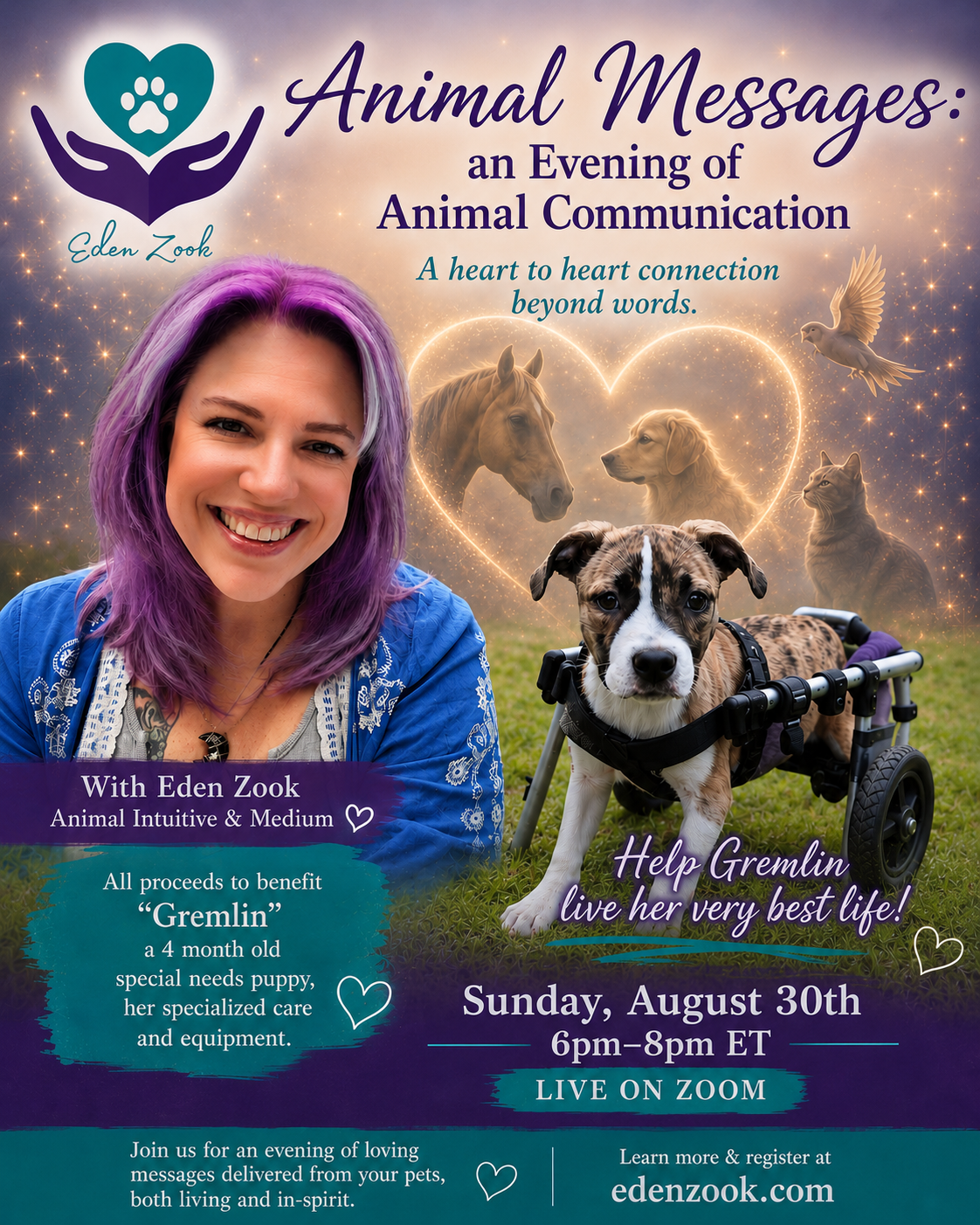 Animal Message: An Evening of Animal Communication (a benefit event)