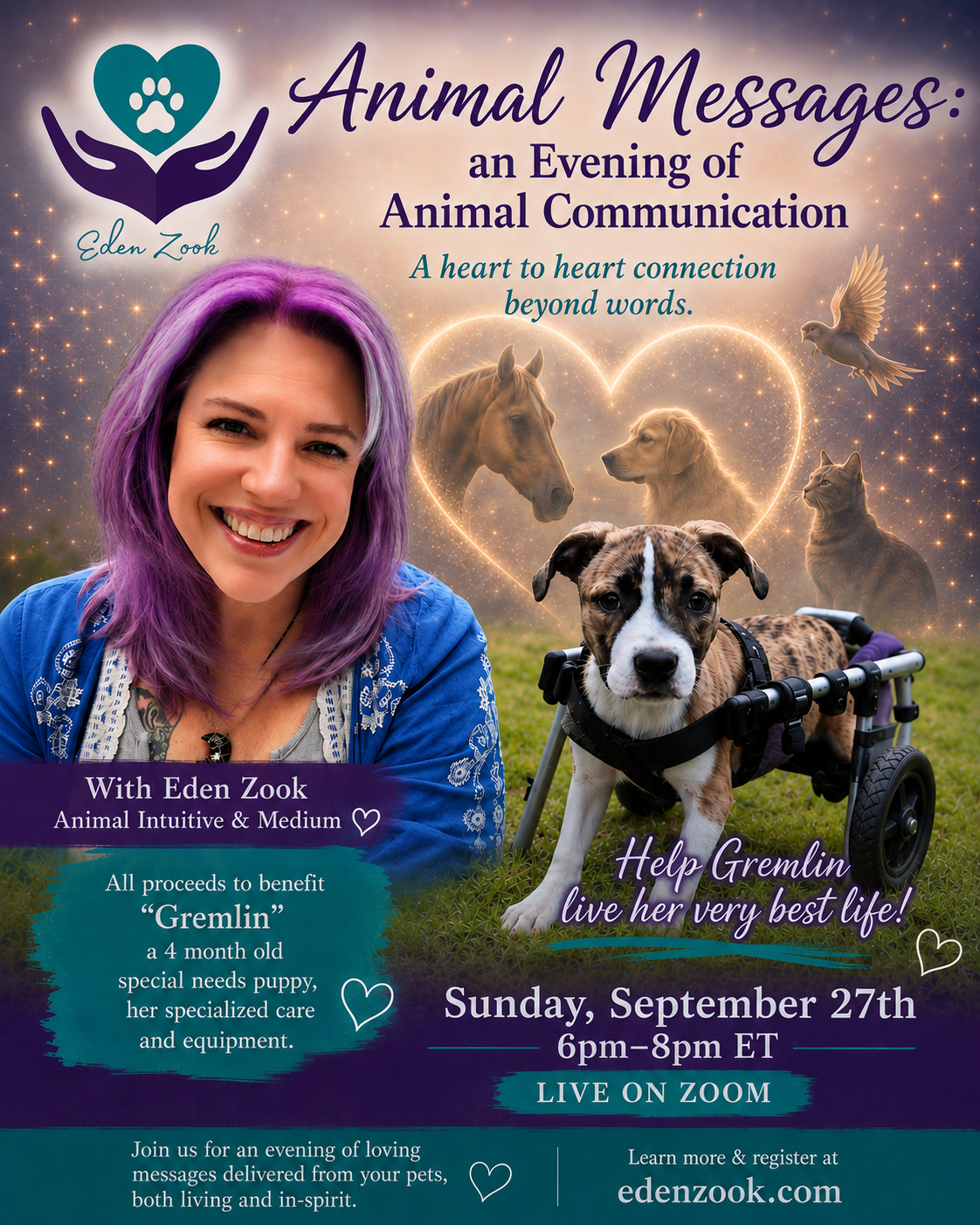 Animal Messages: An Evening of Animal Communication (a benefit event)