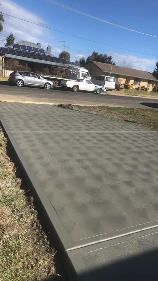 Fish cove driveway concrete slab 