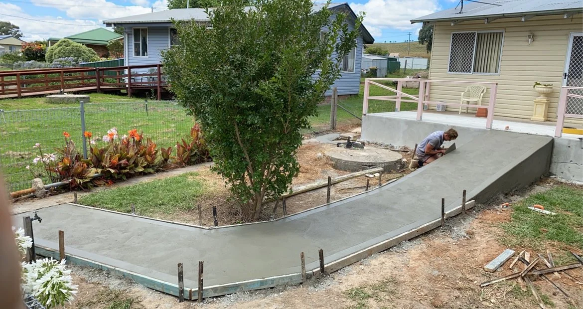 Ramp to entrance and veranda on house in Lyndhurst