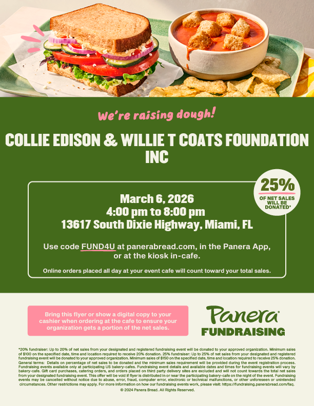 Fundraiser for Collie Edison & Willie T Coats Foundation Inc