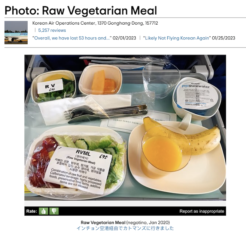 Korean Air s Vegan Meal Options Review Korean Air s Vegan Meal Options Review