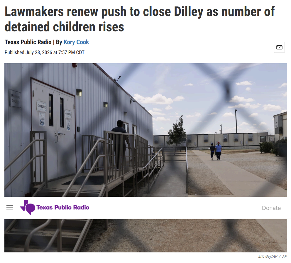 Lawmakers renew push to close Dilley as number of detained children rises