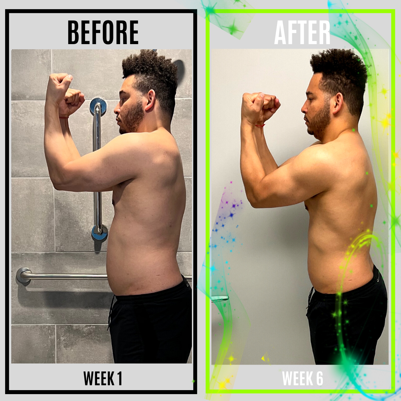 before and after side view result