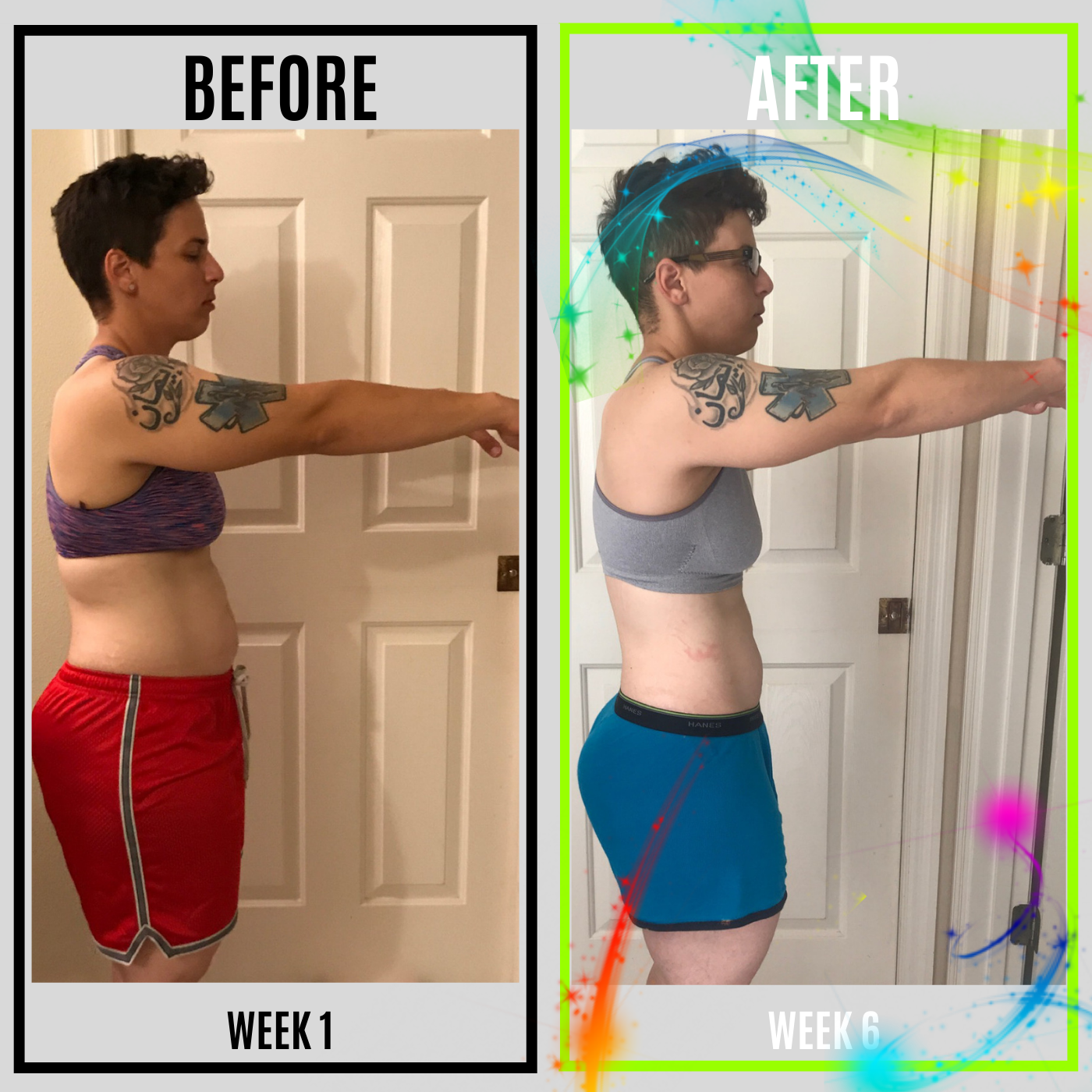 Amazing progress made by a dedicated fitness client