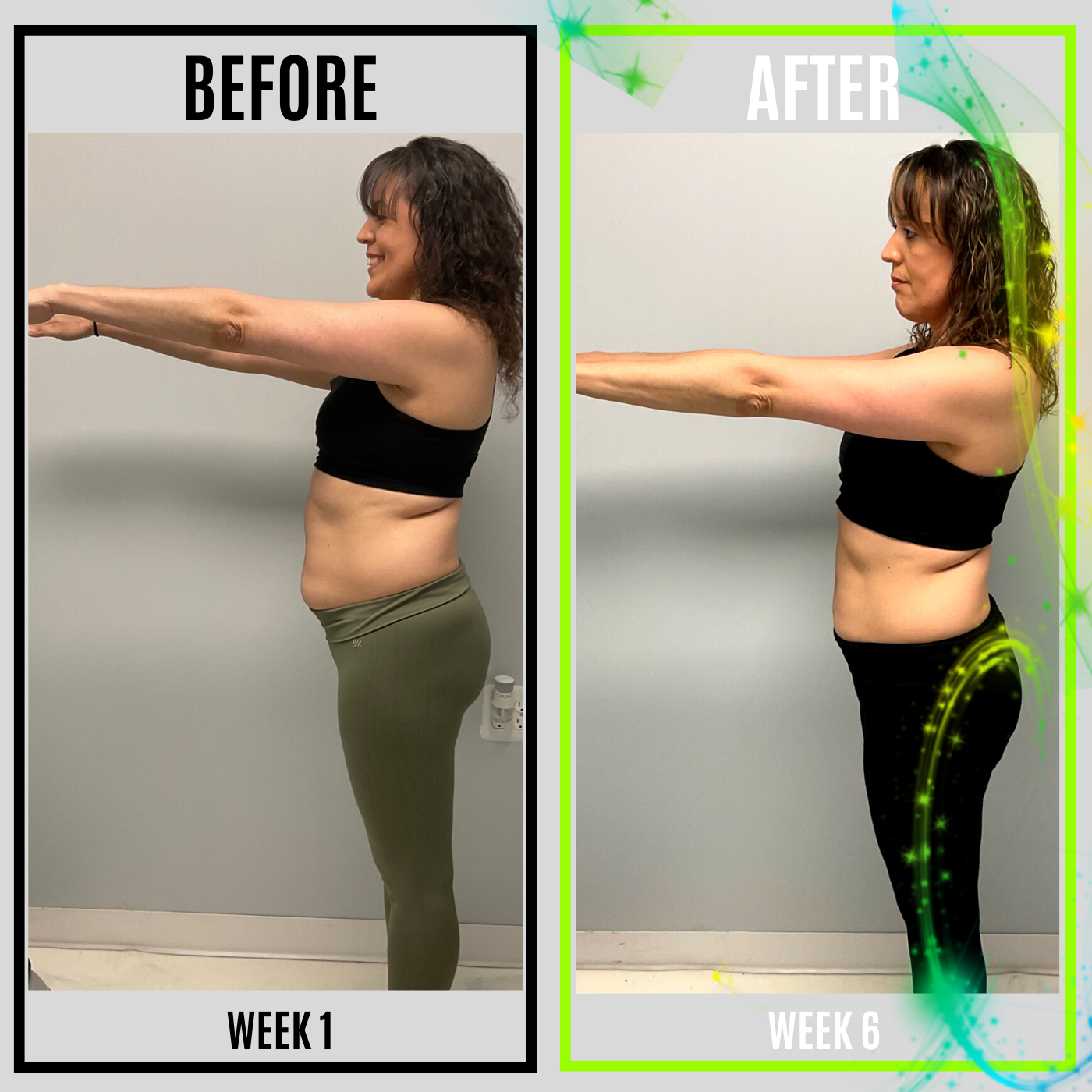 woman before and after image