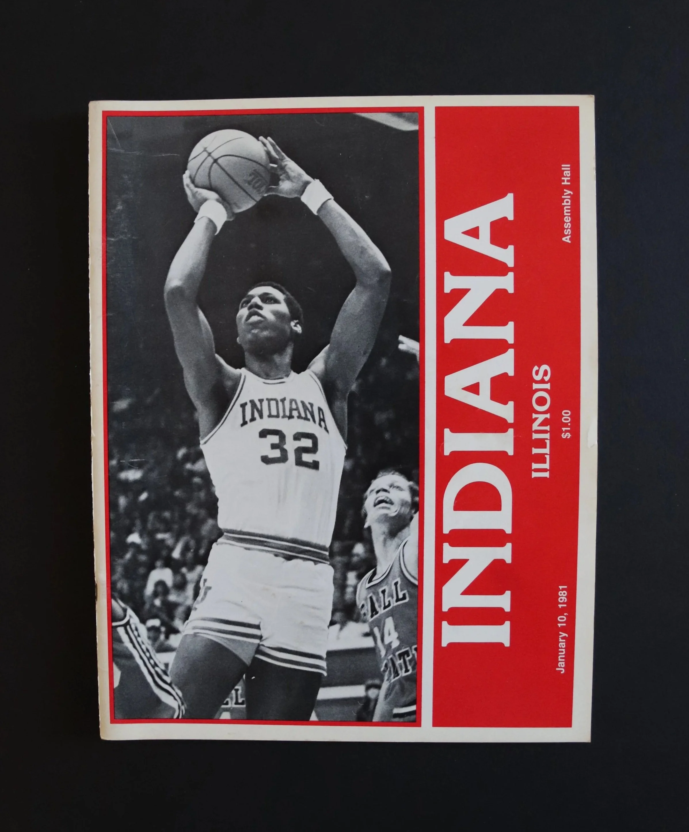 January 10, 1981 IU Indiana University Hoosiers vs Illinois Basketball Game Program (Home)