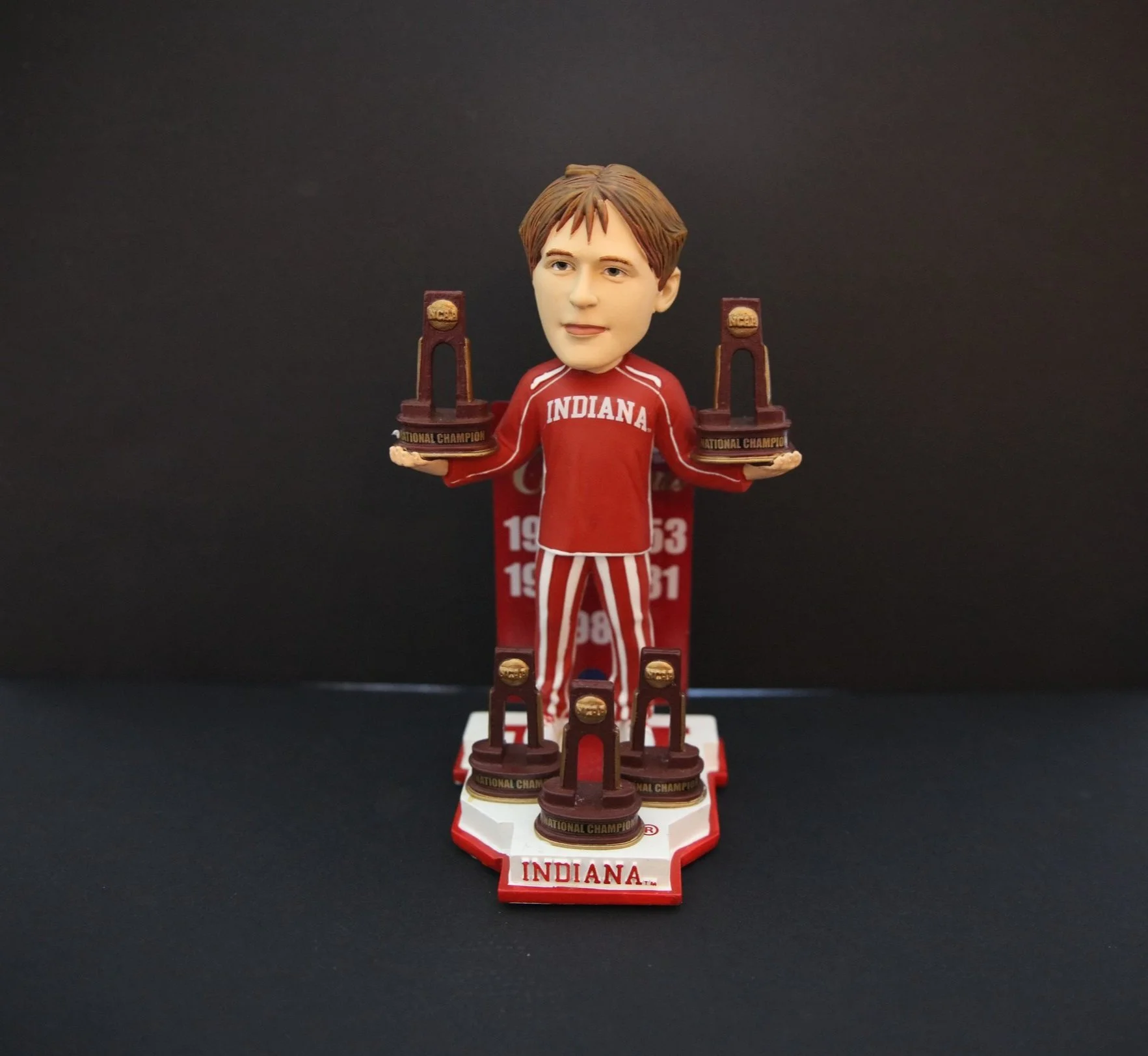 IU Indiana University Hoosiers Basketball Memorabilia: 5x NCAA National Champions Commemorative Limited Edition Bobblehead
