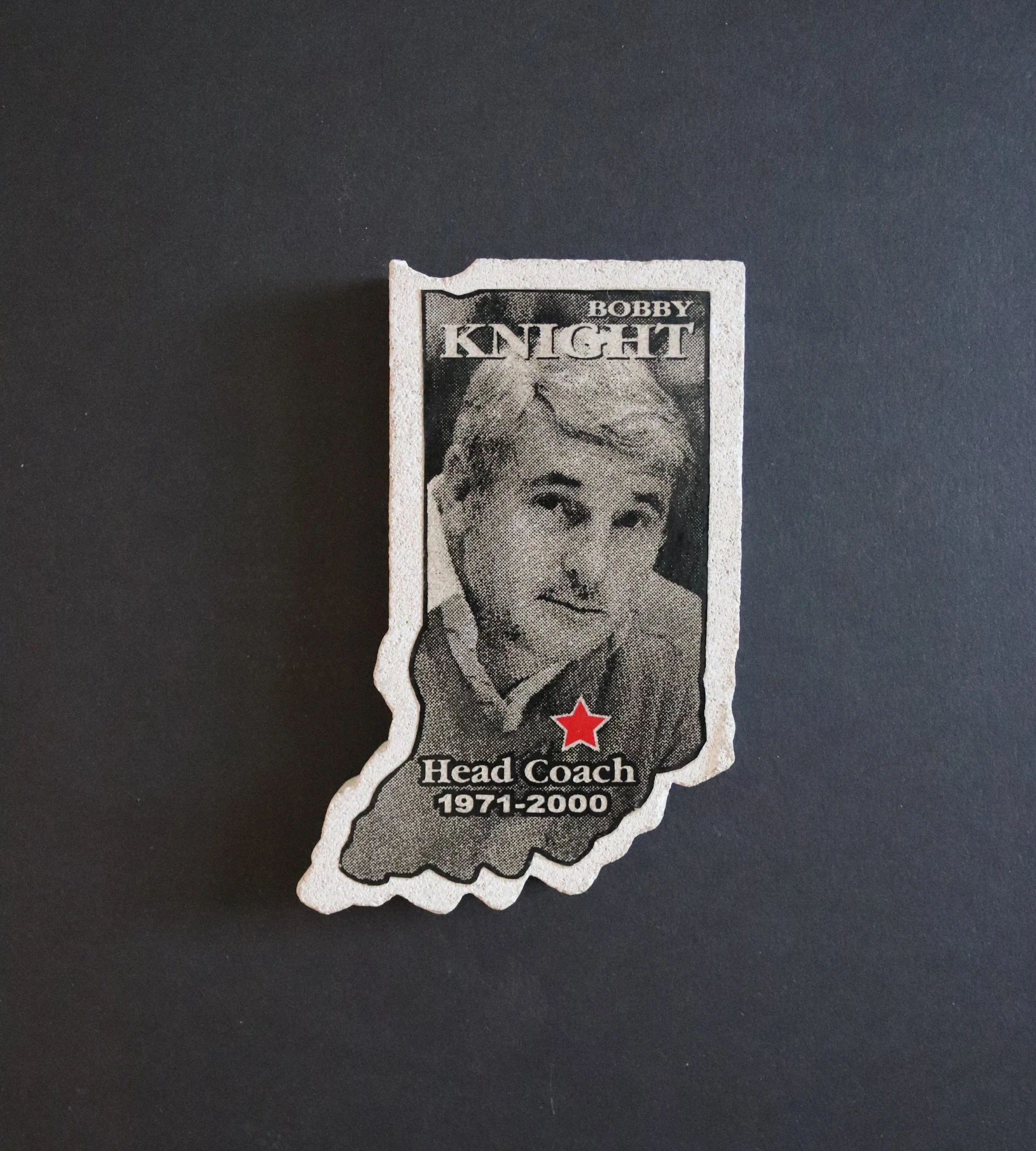 IU Indiana University Hoosiers Basketball Memorabilia: Bob Knight Commemorative Limestone Display