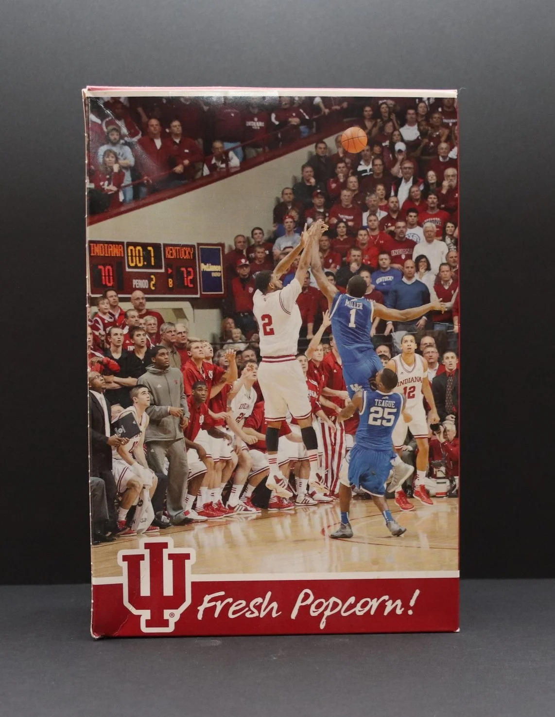 IU Indiana University Hoosiers Basketball Memorabilia: 2011 Christian Watford "Wat Shot" Indiana vs. Kentucky Popcorn Box