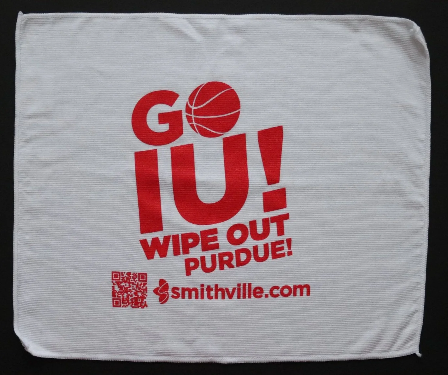 Indiana University Hoosiers Basketball Go IU Wipeout Purdue Promo Giveaway Towel (January 17, 2024)