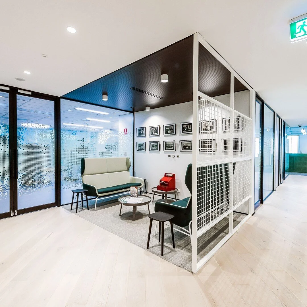 | Built Complete Partitioning | The mesh partition on this job defines the space whilst allowing air and light to filter through. Great solution for office areas.

#BCP #interiorfitout #commercialfitout #partitions #walls #doors #ceilings #windows