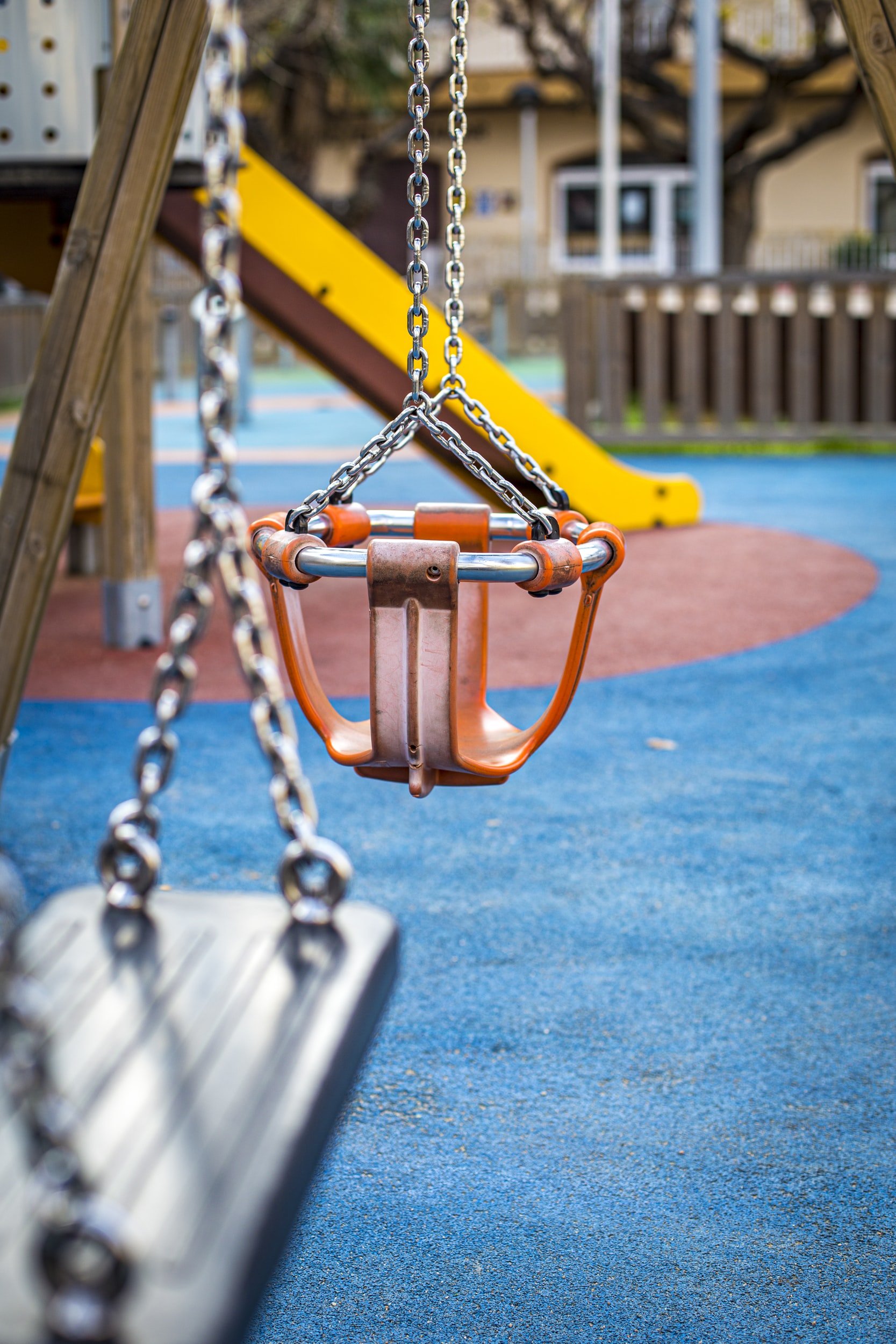 outdoor childcare centre swing set