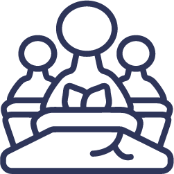 Tres figuras humanas con rostros sonrientes y un corazón rosa flotando arriba, representando amor o amistad. Veronica Civatti, Terapia Gestalt, Eneagrama, Constelaciones Familiares y Somatic Experiencing en Barcelona