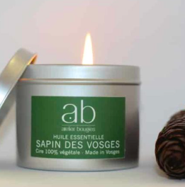 Bougie Artisanale Parfumée - Fragrance Sapin des Vosges
