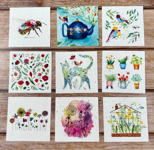 Carte carrée "nature"