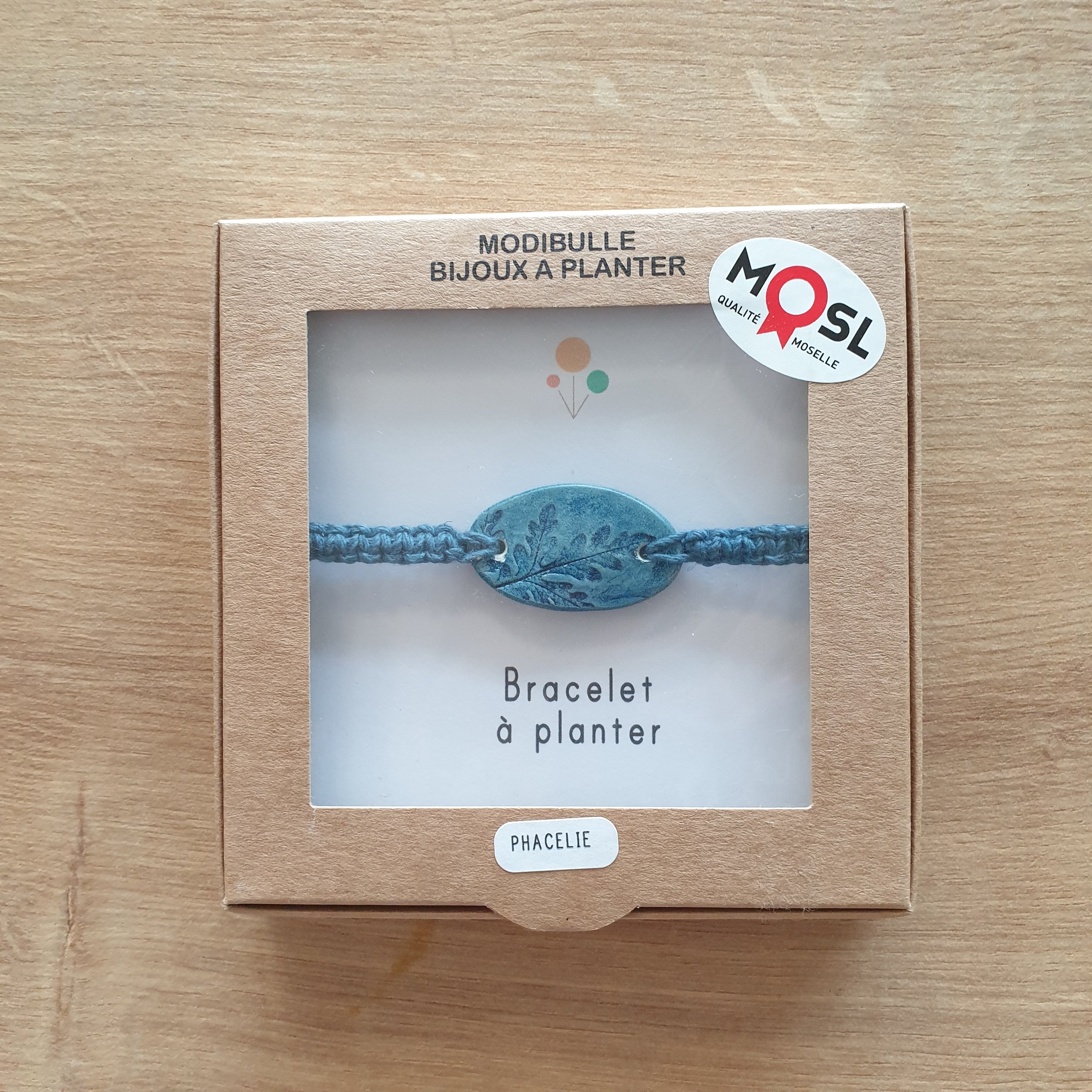 Bracelet à planter Macramé- Phacélie (Bleu de Prusse)