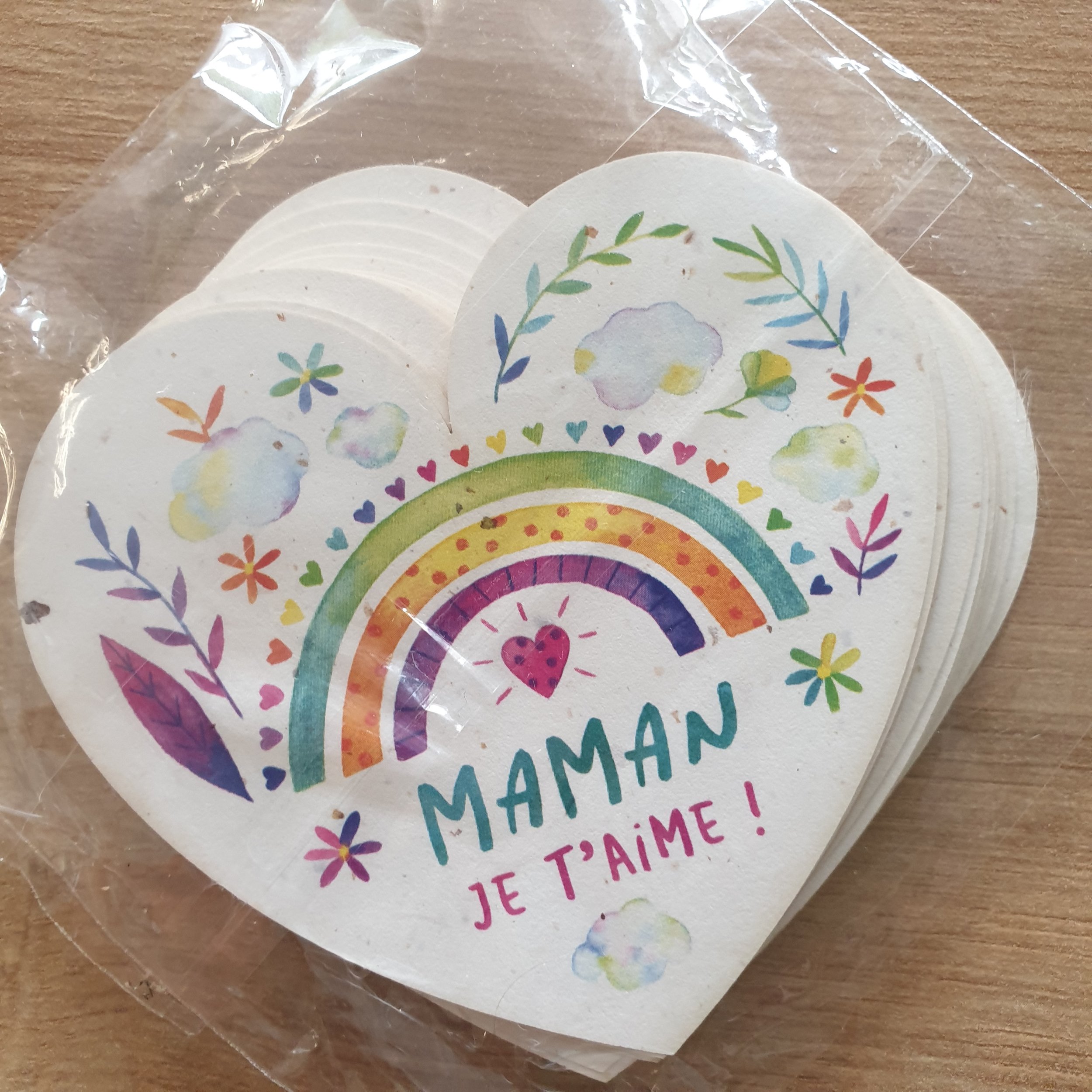 Carte Coeur " Maman je t'aime"