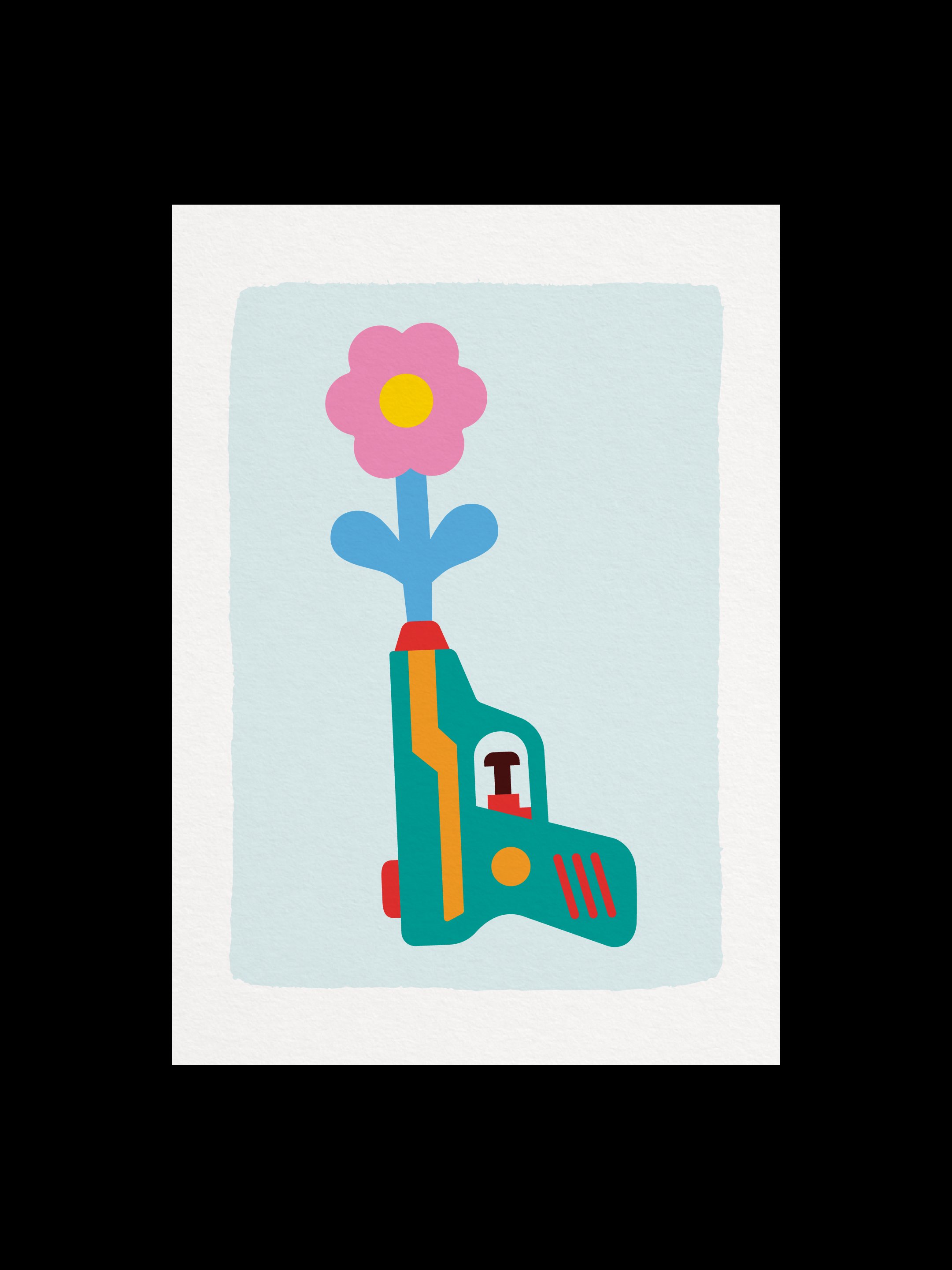 Pistolet fleur – Illustration A5